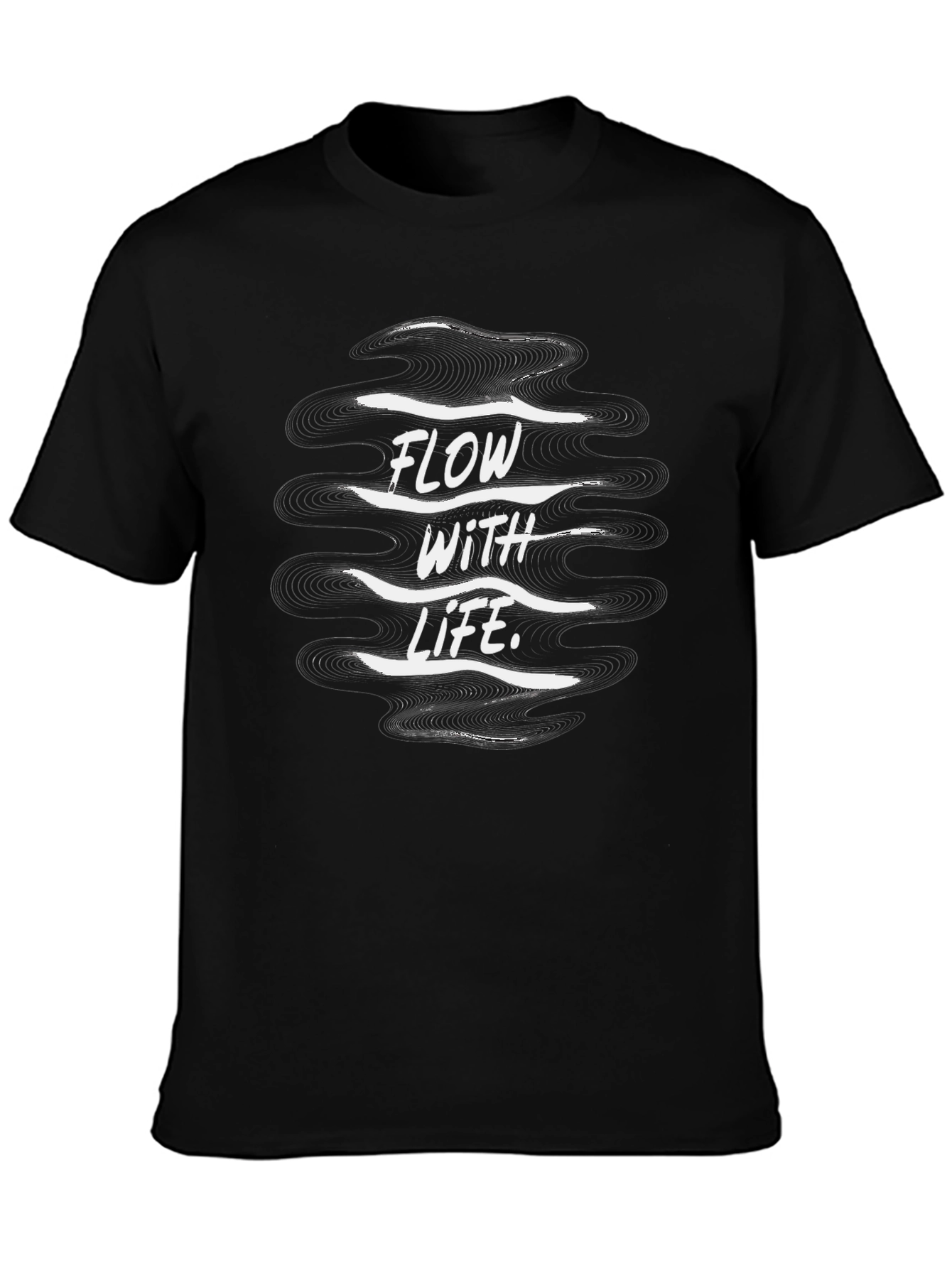 Flow With Life Black Graphic Tee