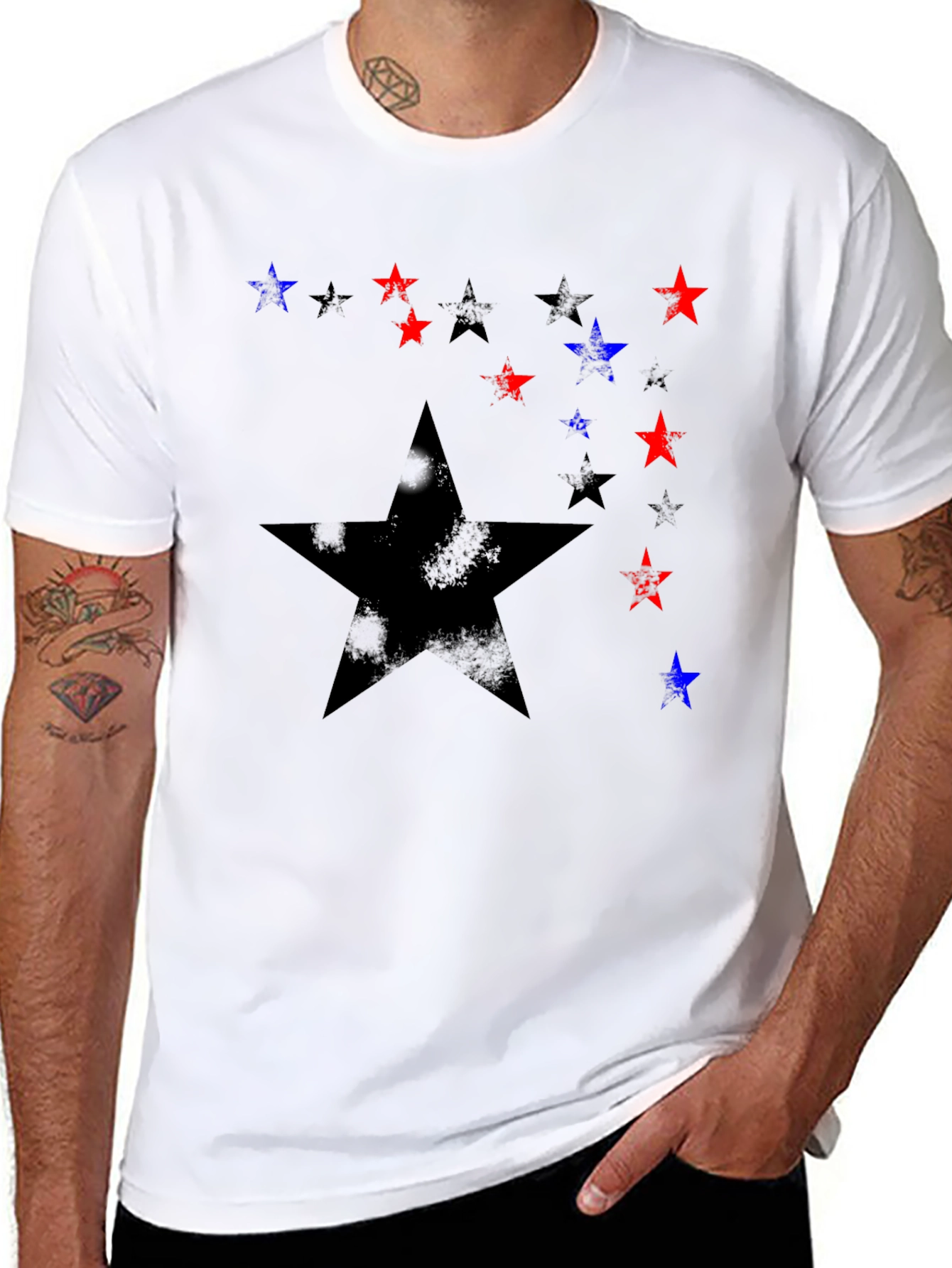 Starry Graphic Black T-Shirt
