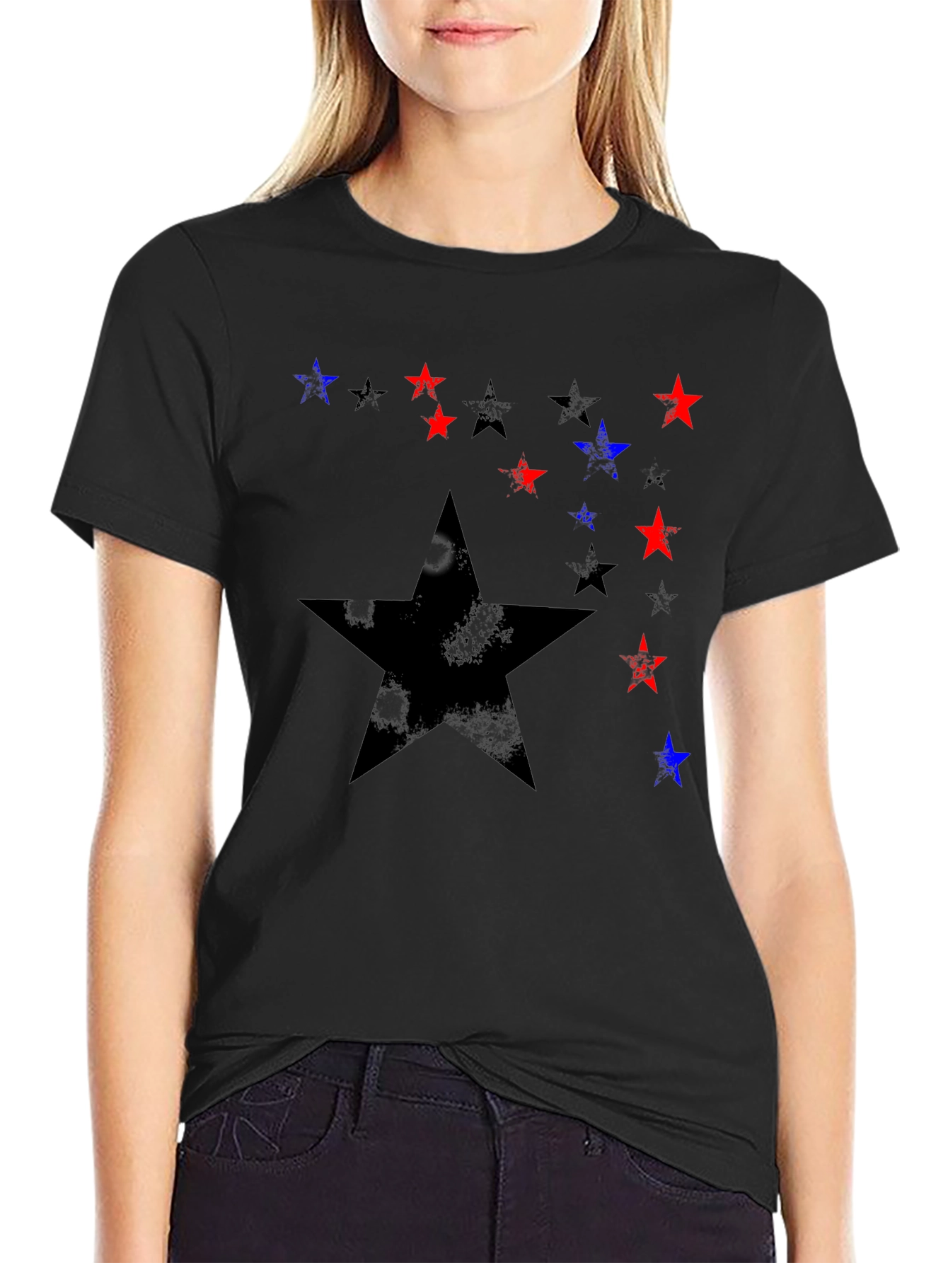 Starry Graphic Black T-Shirt