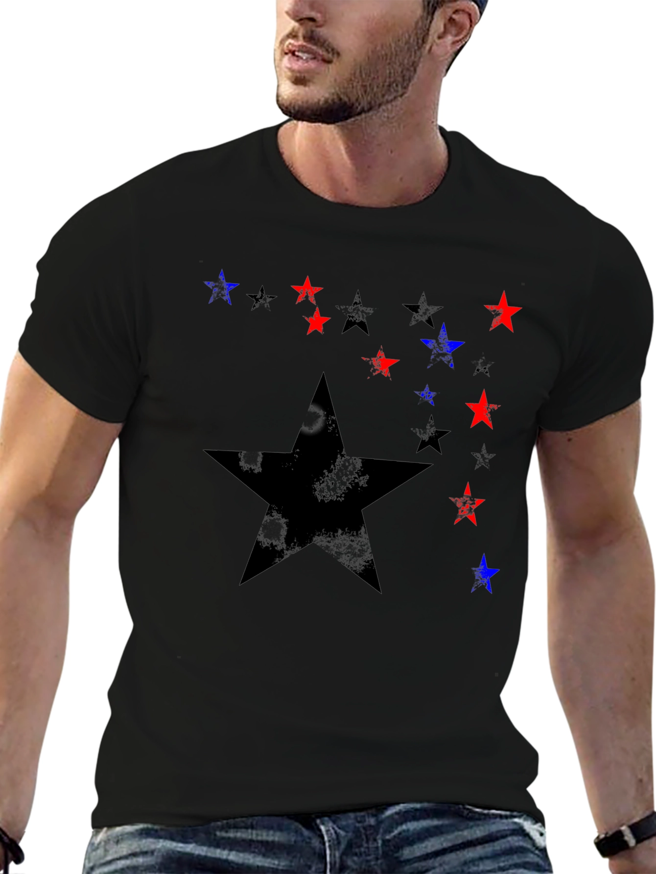 Starry Graphic Black T-Shirt