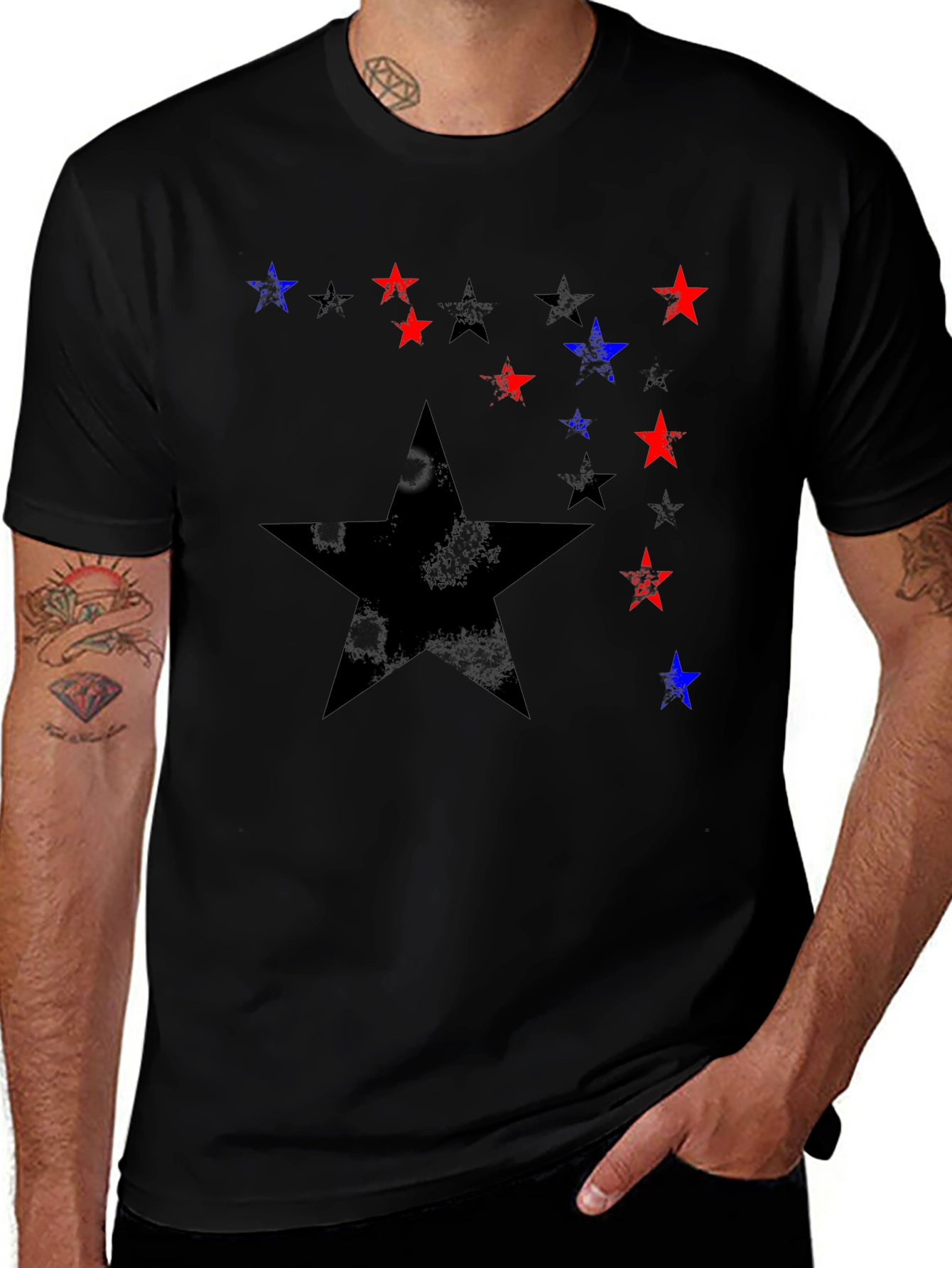 Starry Graphic Black T-Shirt