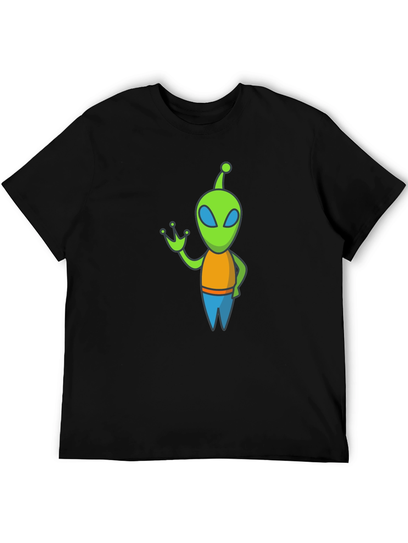 Alien Graphic Tee - Black Cotton Blend