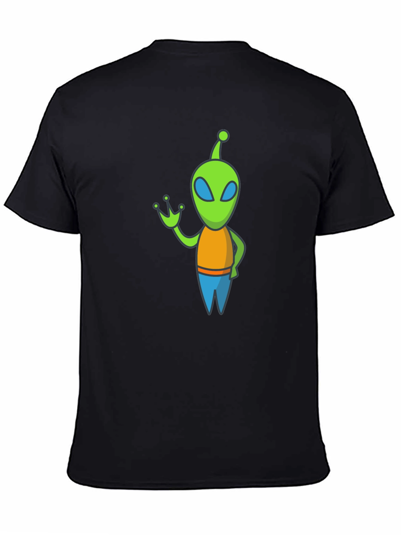 Alien Graphic Tee - Black Cotton Blend