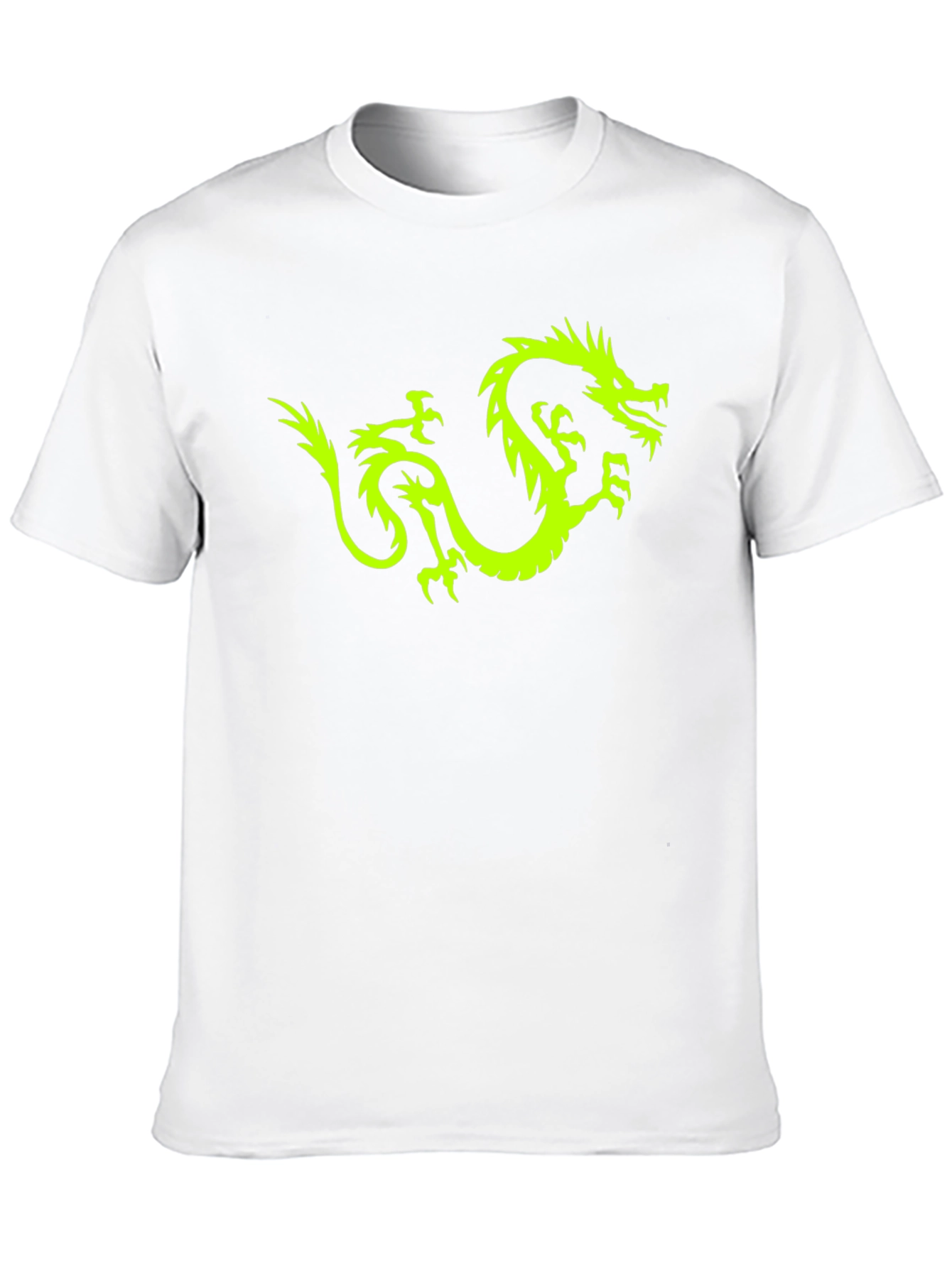 Neon Dragon Graphic Tee - Black
