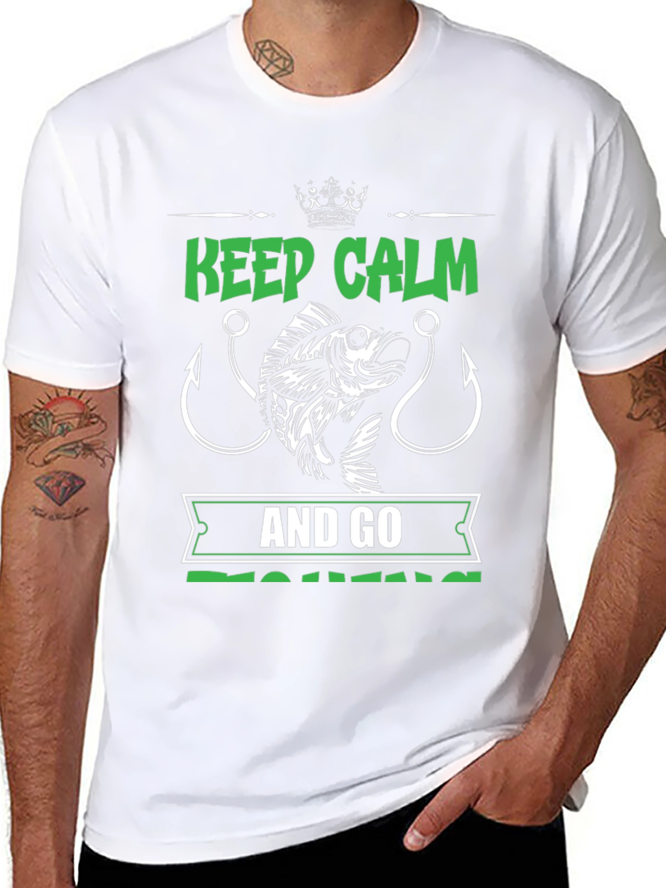 Keep Calm and Go Fishing Graphic Tee