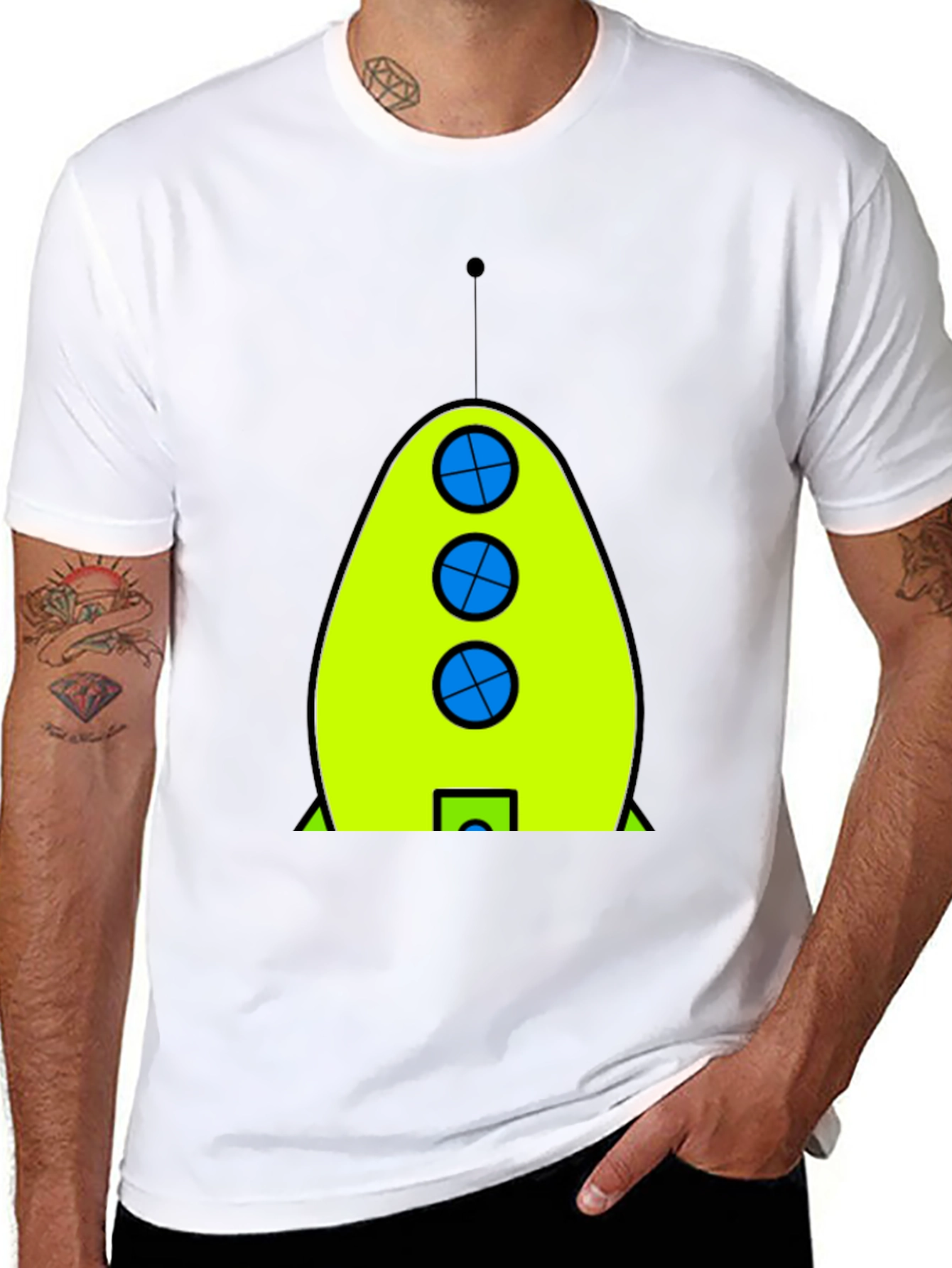 Retro Rocket T-Shirt - Graphic Tee