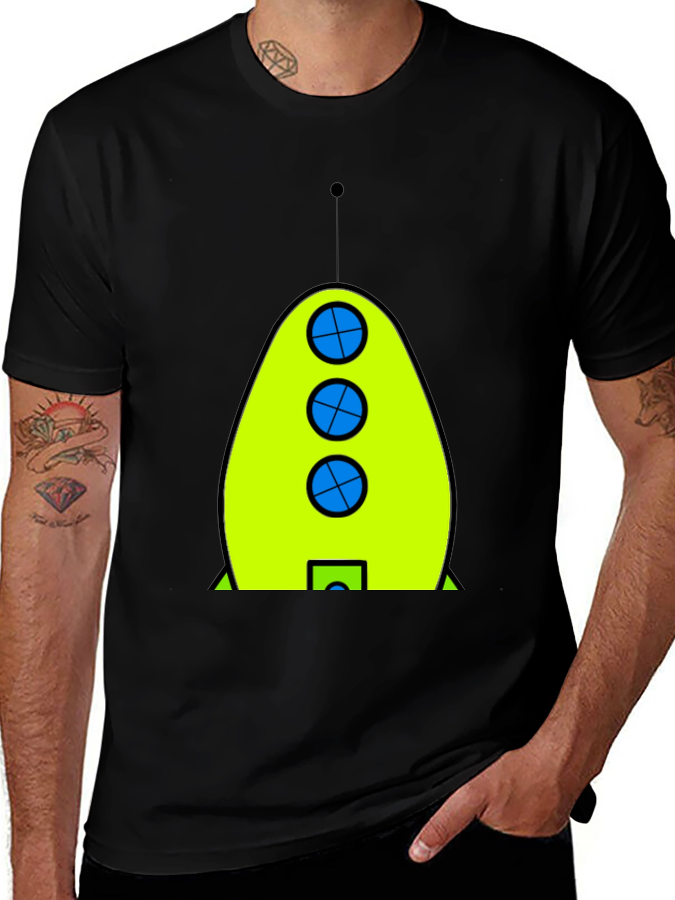 Retro Rocket T-Shirt - Graphic Tee