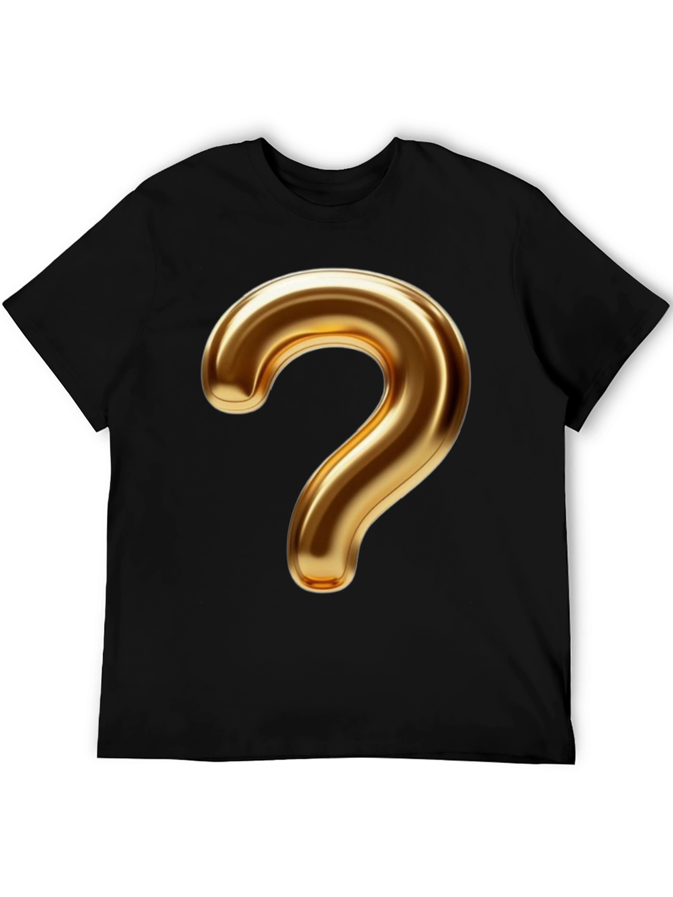 Golden Question Mark Graphic T-Shirt
