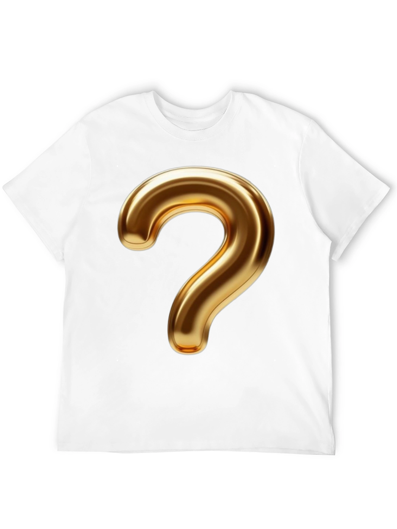 Golden Question Mark Graphic T-Shirt