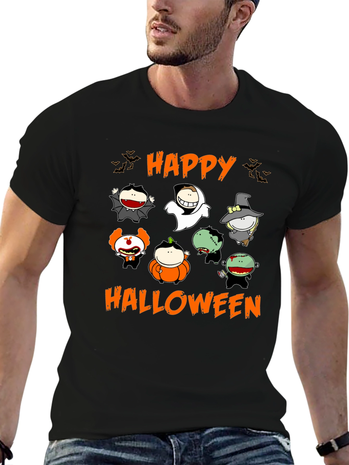 Happy Halloween Cartoon Characters T-Shirt