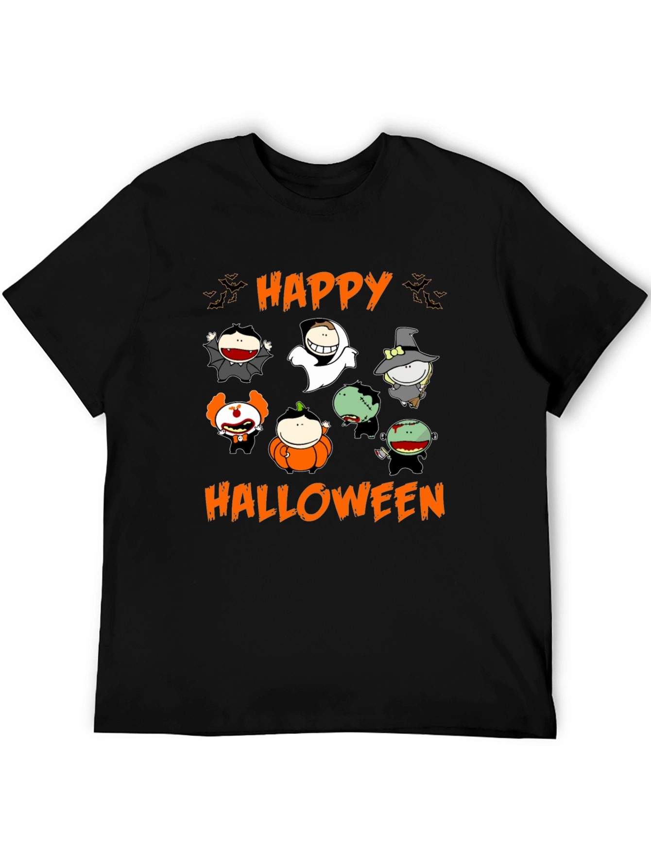 Happy Halloween Cartoon Characters T-Shirt