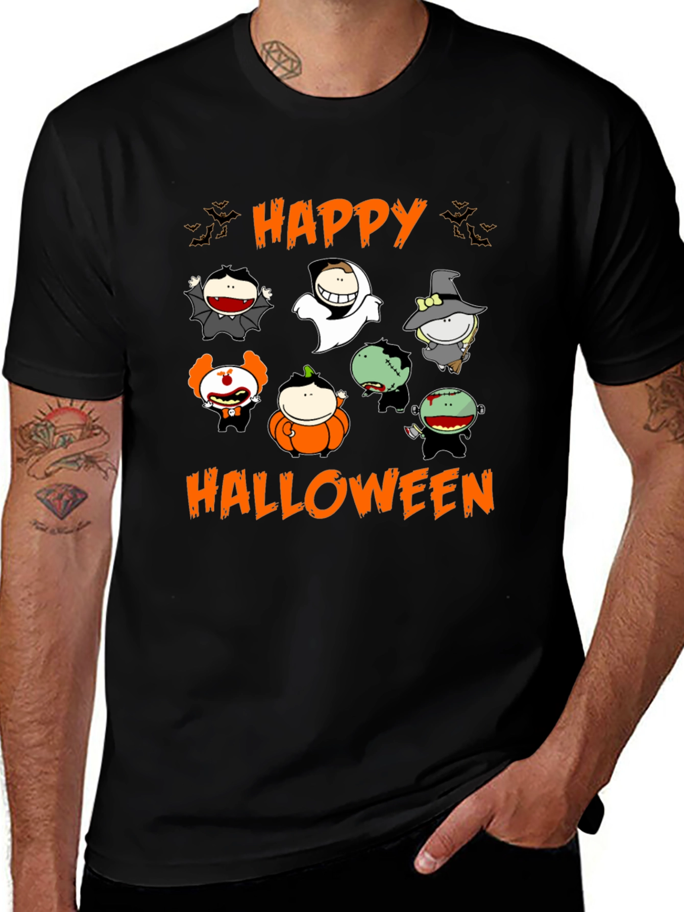 Happy Halloween Cartoon Characters T-Shirt
