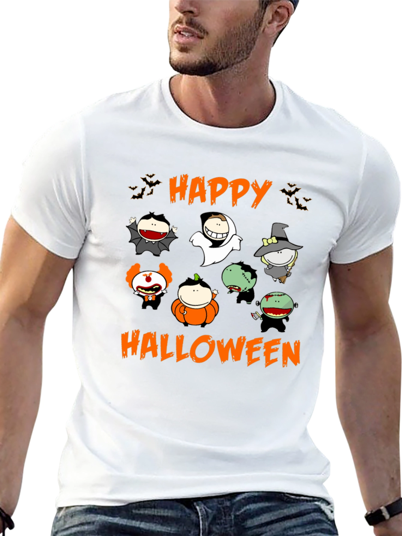 Happy Halloween Cartoon Characters T-Shirt