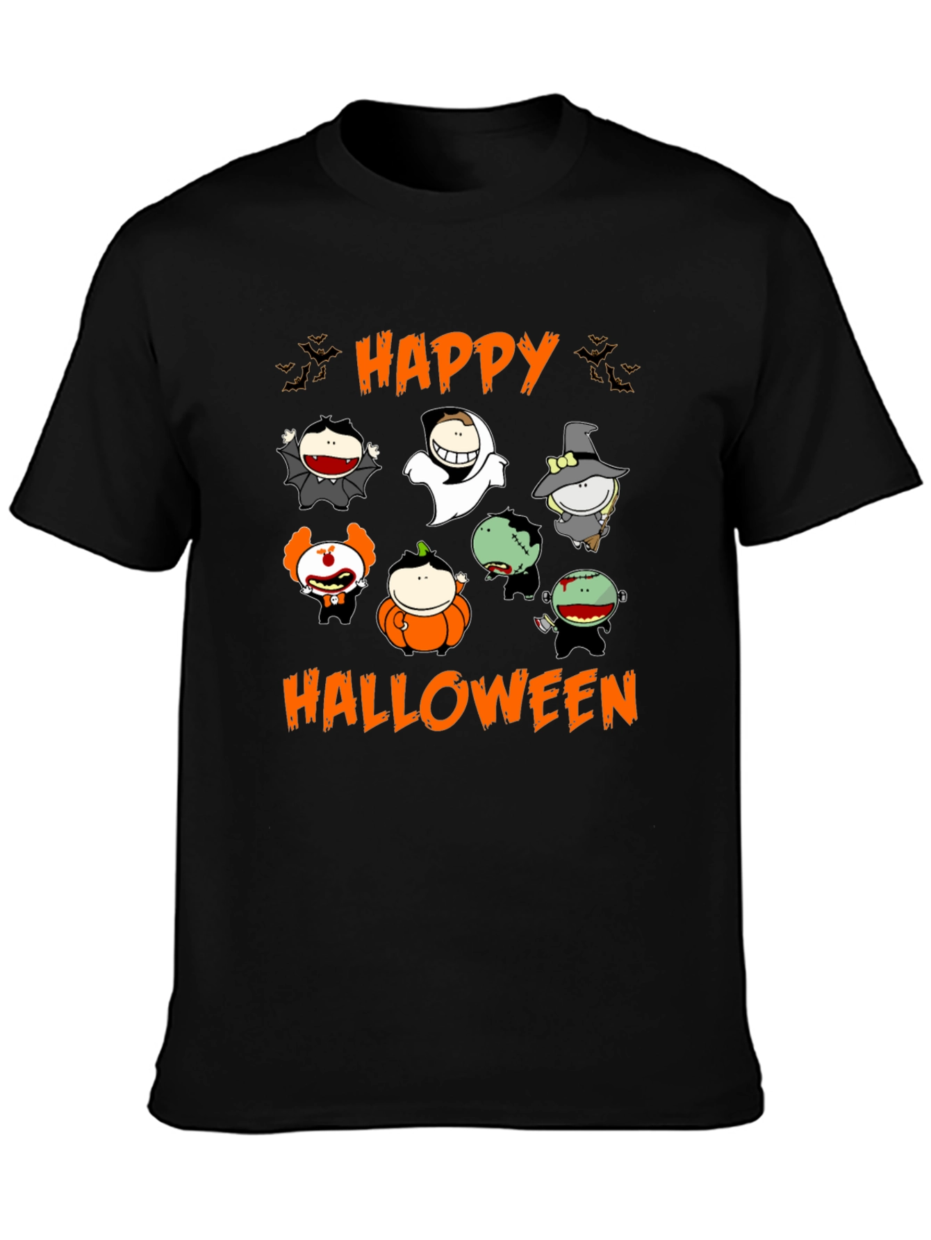 Happy Halloween Cartoon Characters T-Shirt