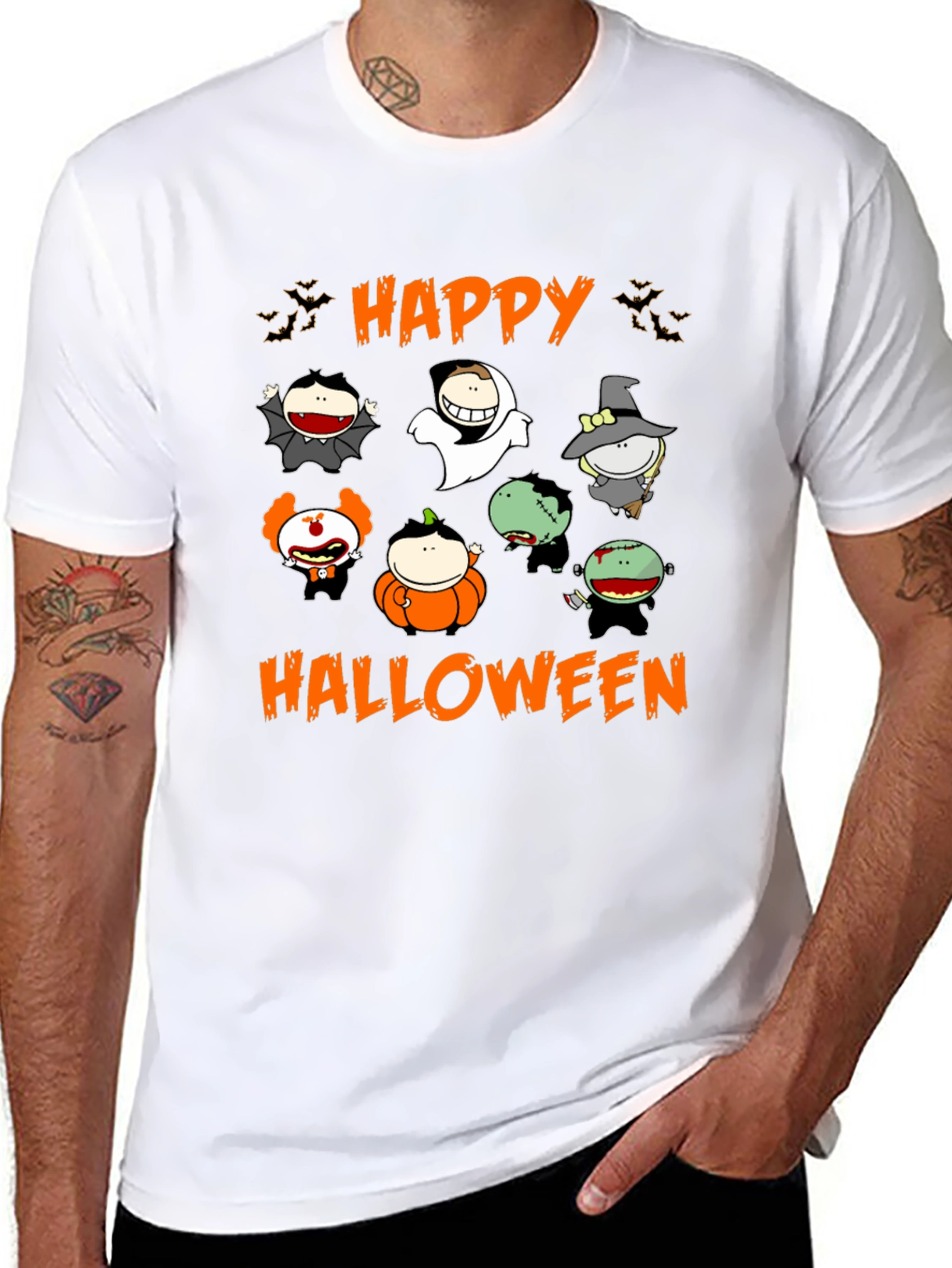Happy Halloween Cartoon Characters T-Shirt