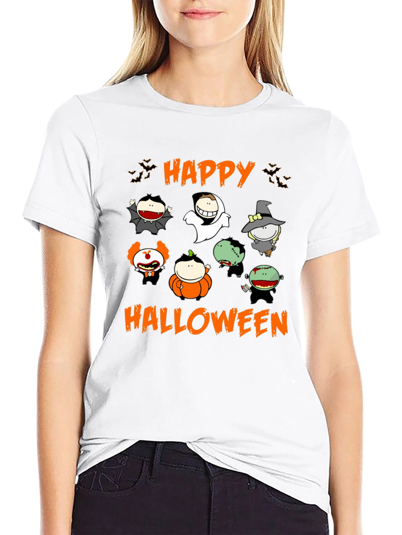 Happy Halloween Cartoon Characters T-Shirt