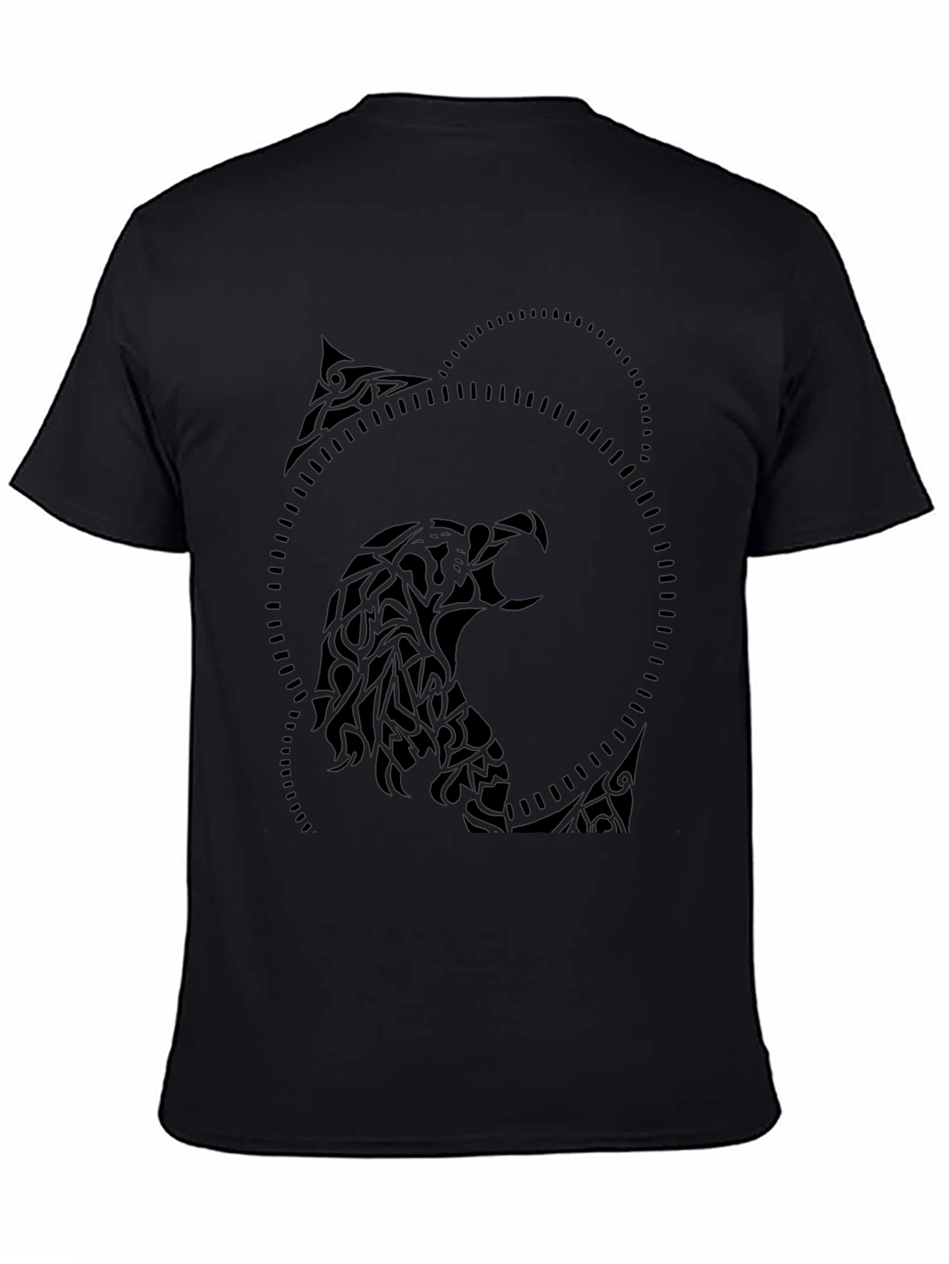 Tribal Eagle Graphic Black T-Shirt