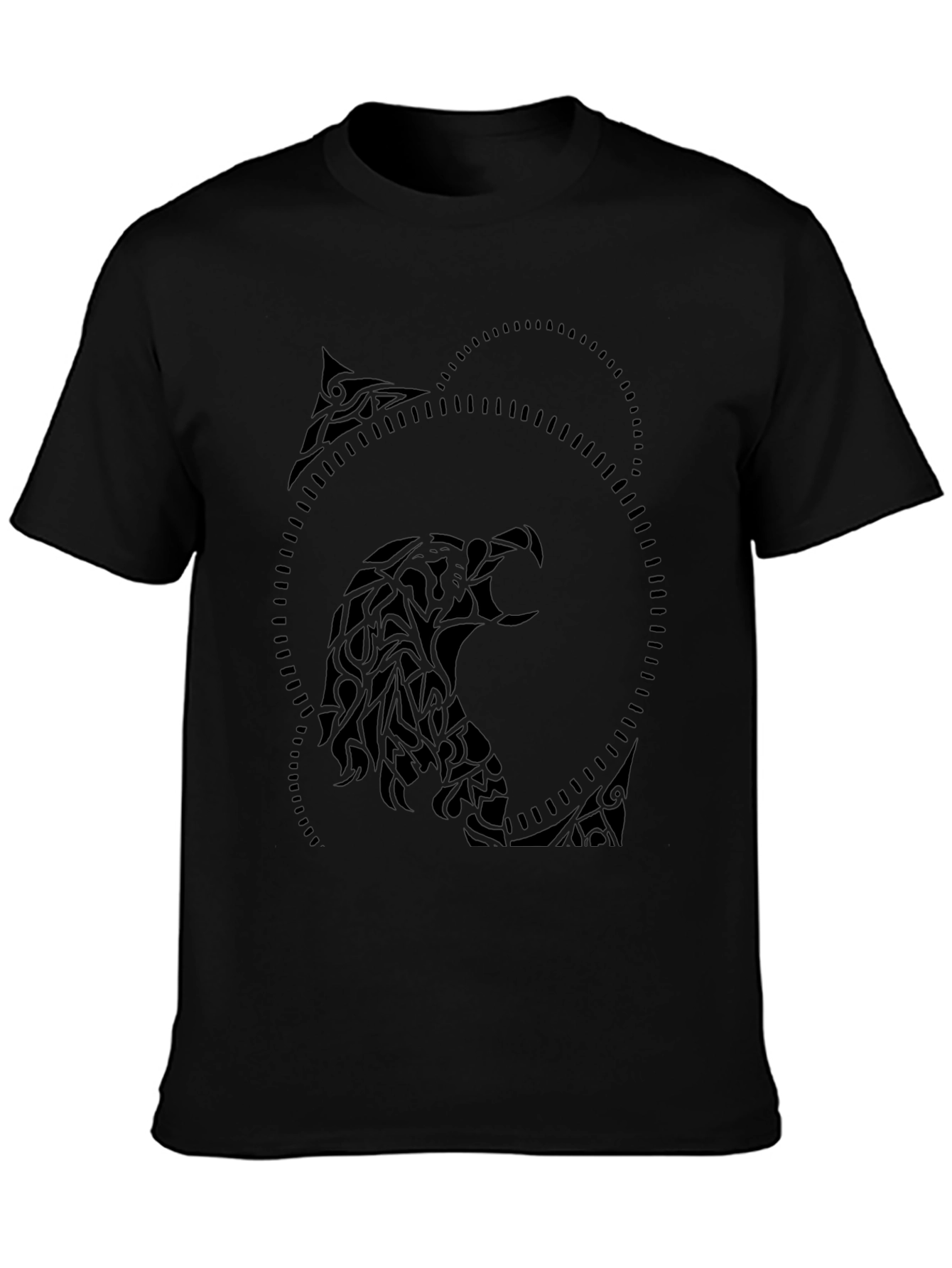 Tribal Eagle Graphic Black T-Shirt