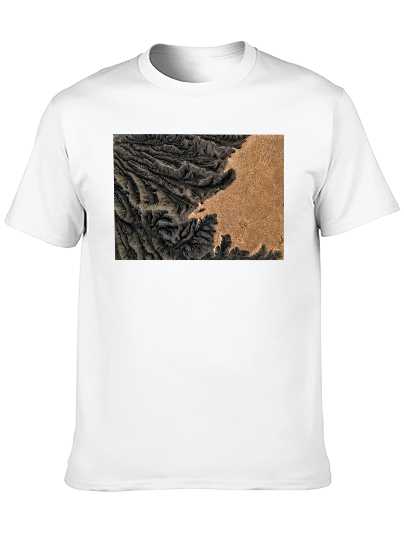 Terrain Map Graphic Black T-Shirt