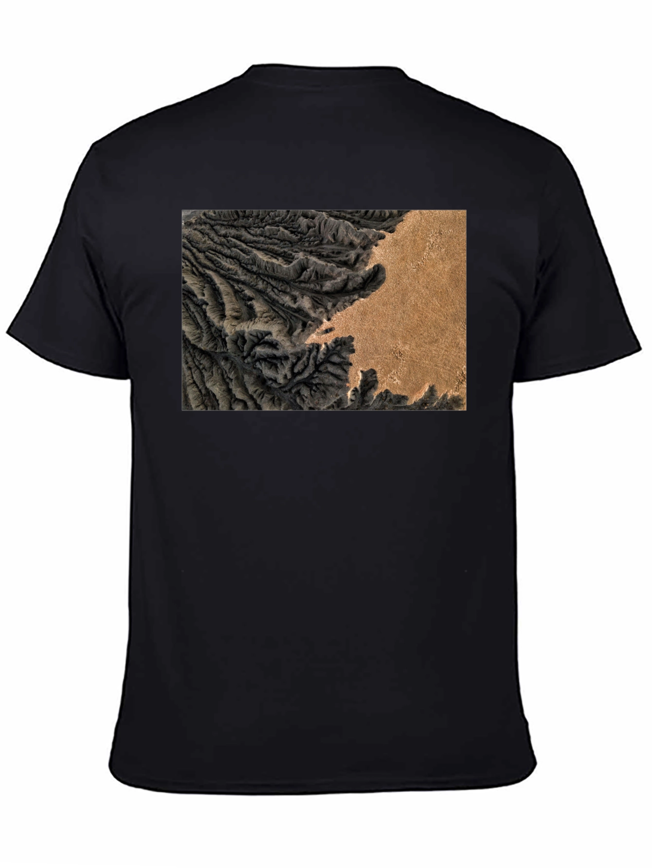 Terrain Map Graphic Black T-Shirt