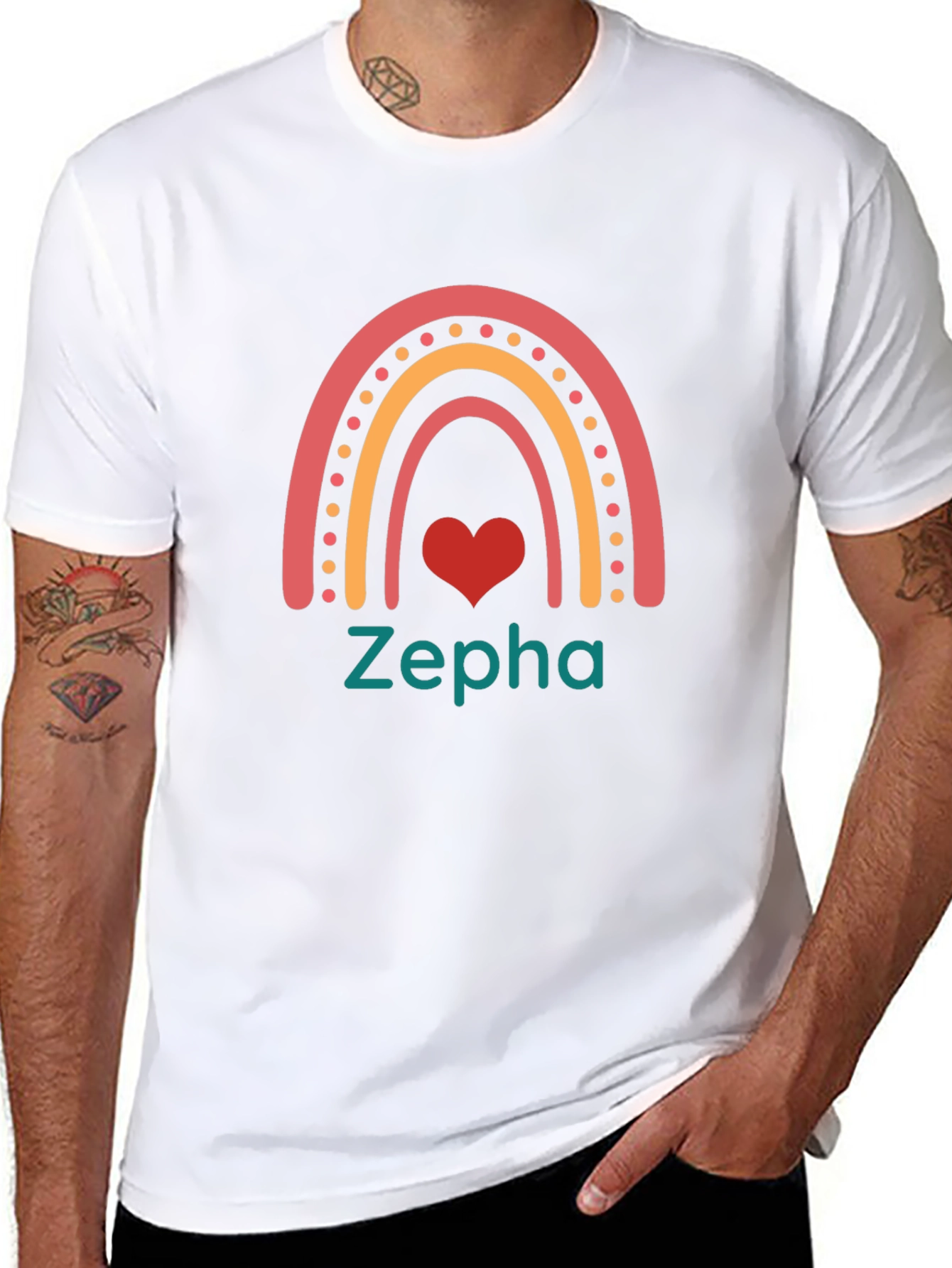 Zepha Rainbow Heart T-Shirt