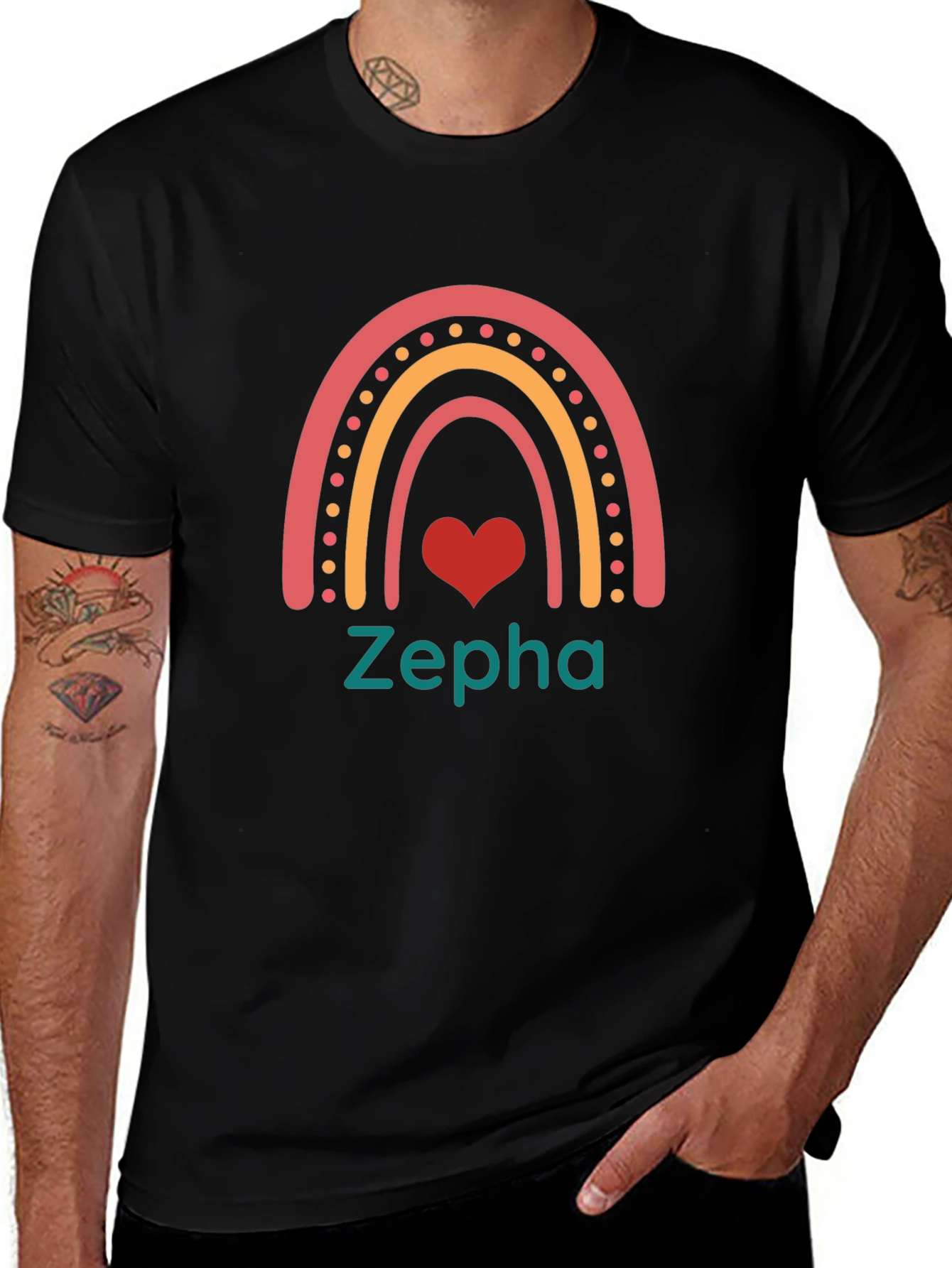Zepha Rainbow Heart T-Shirt