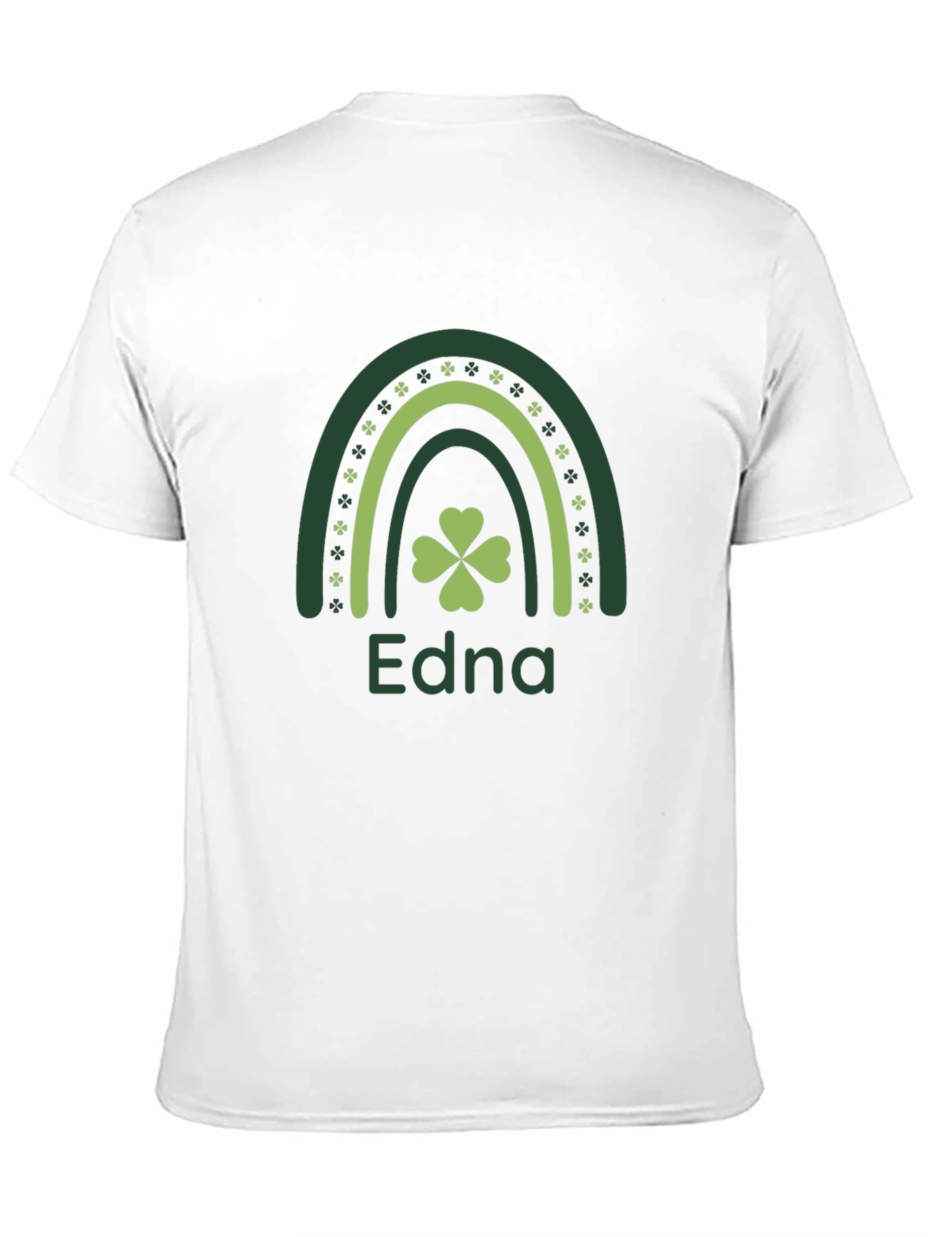St. Patricks Day Edna Rainbow Clover T-Shirt