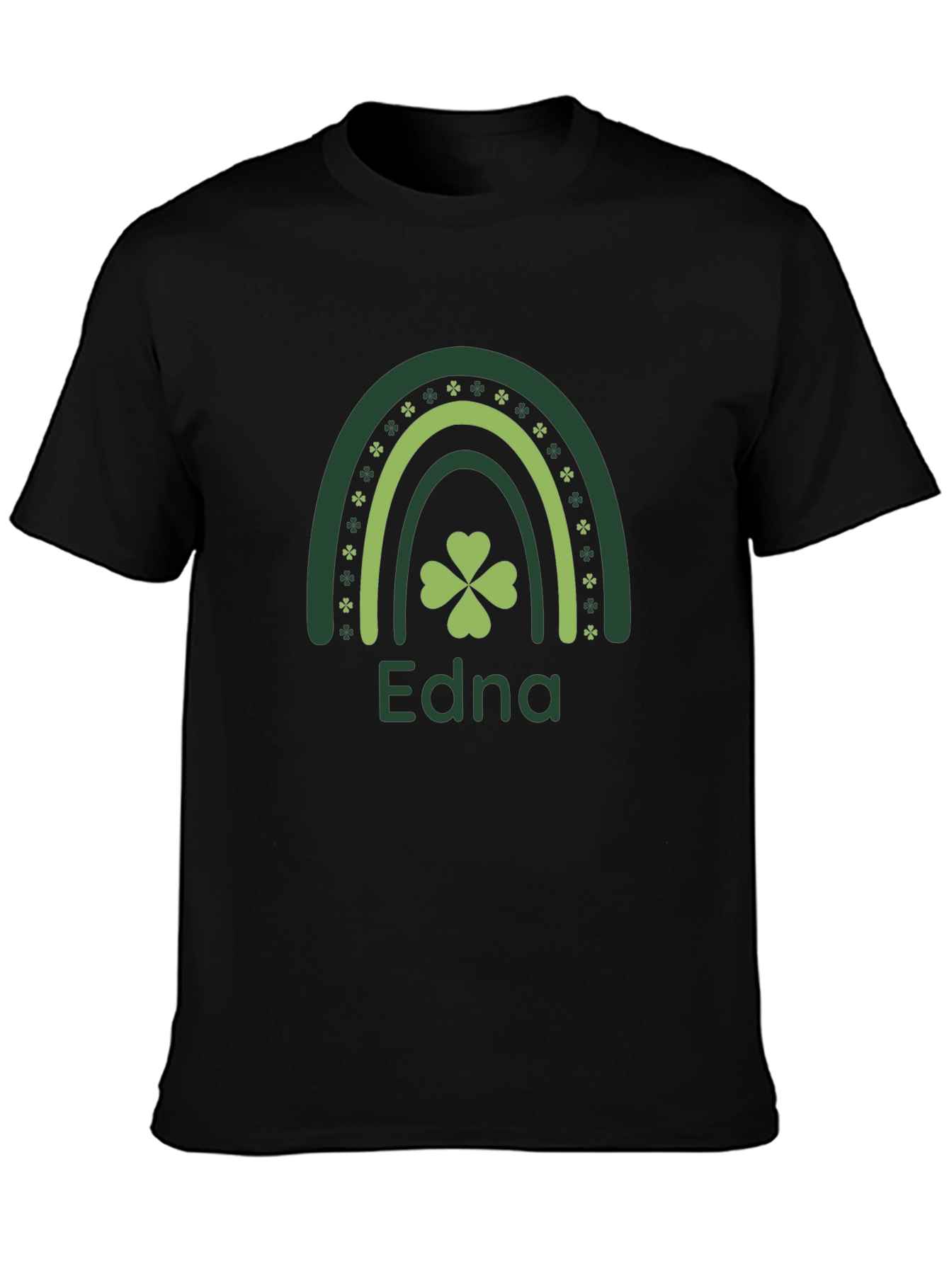 St. Patricks Day Edna Rainbow Clover T-Shirt