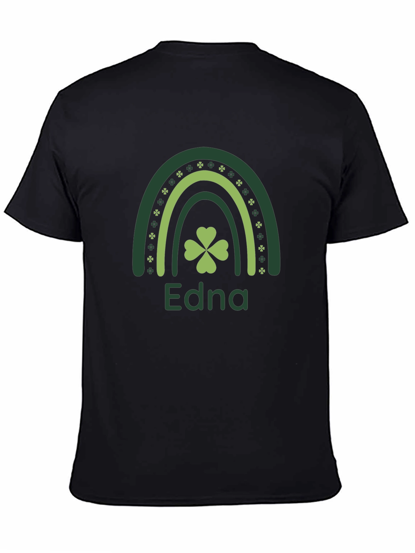 St. Patricks Day Edna Rainbow Clover T-Shirt