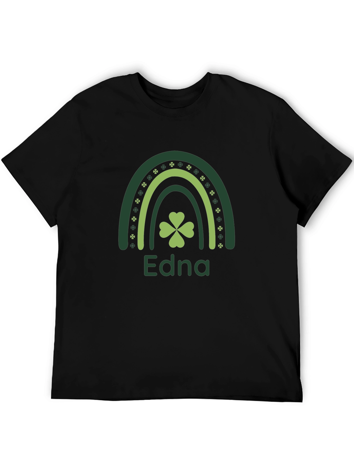 St. Patricks Day Edna Rainbow Clover T-Shirt
