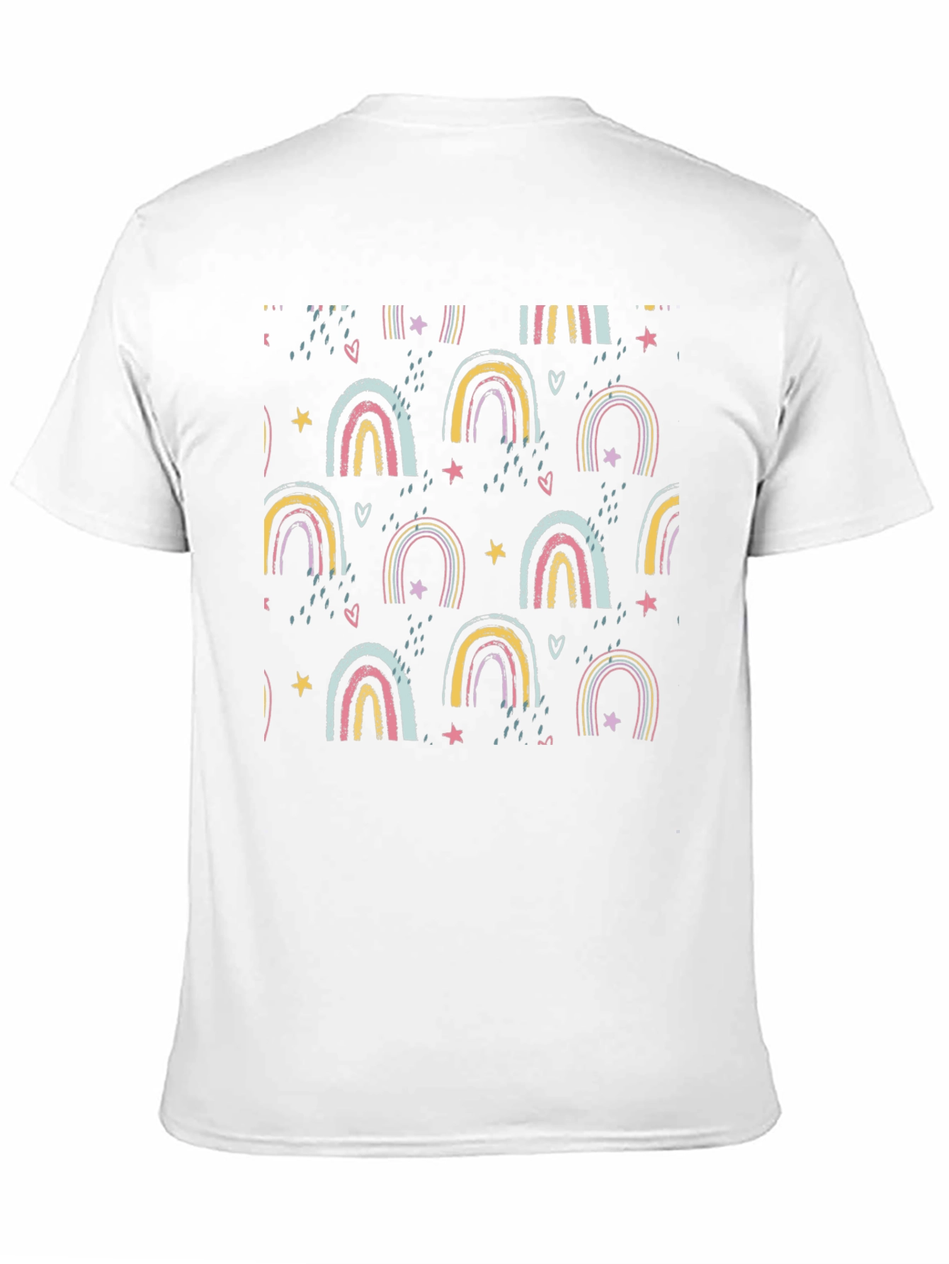 Rainbow Pattern Black T-Shirt