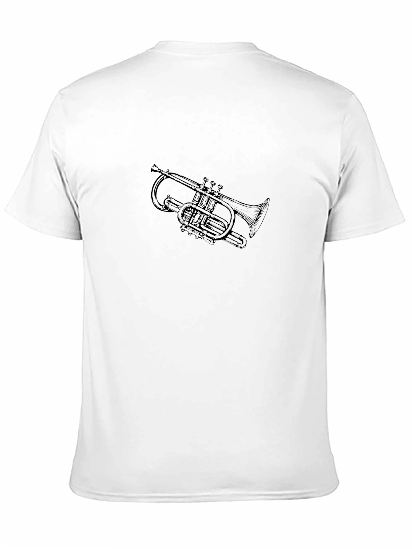Trumpet Graphic Tee - Classic Black Cotton T-Shirt