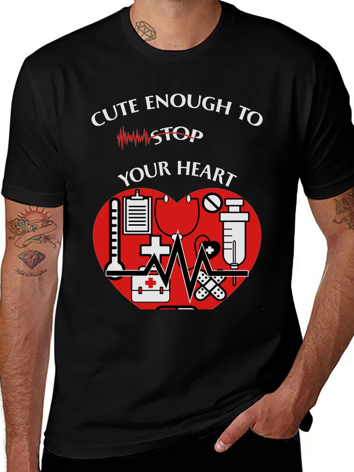 Cute Enough to Stop Your Heart Nurse T-Shirt