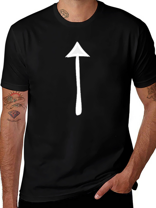 Minimalist Arrow Graphic Black T-Shirt