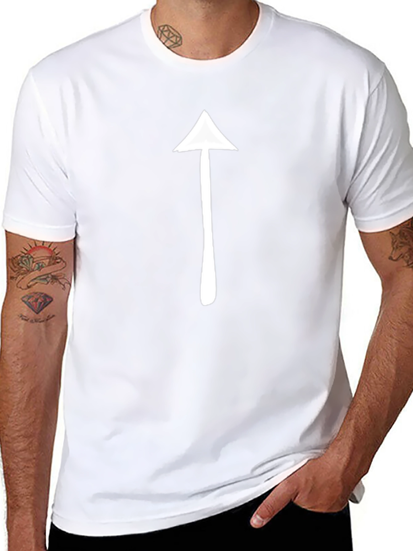 Minimalist Arrow Graphic Black T-Shirt