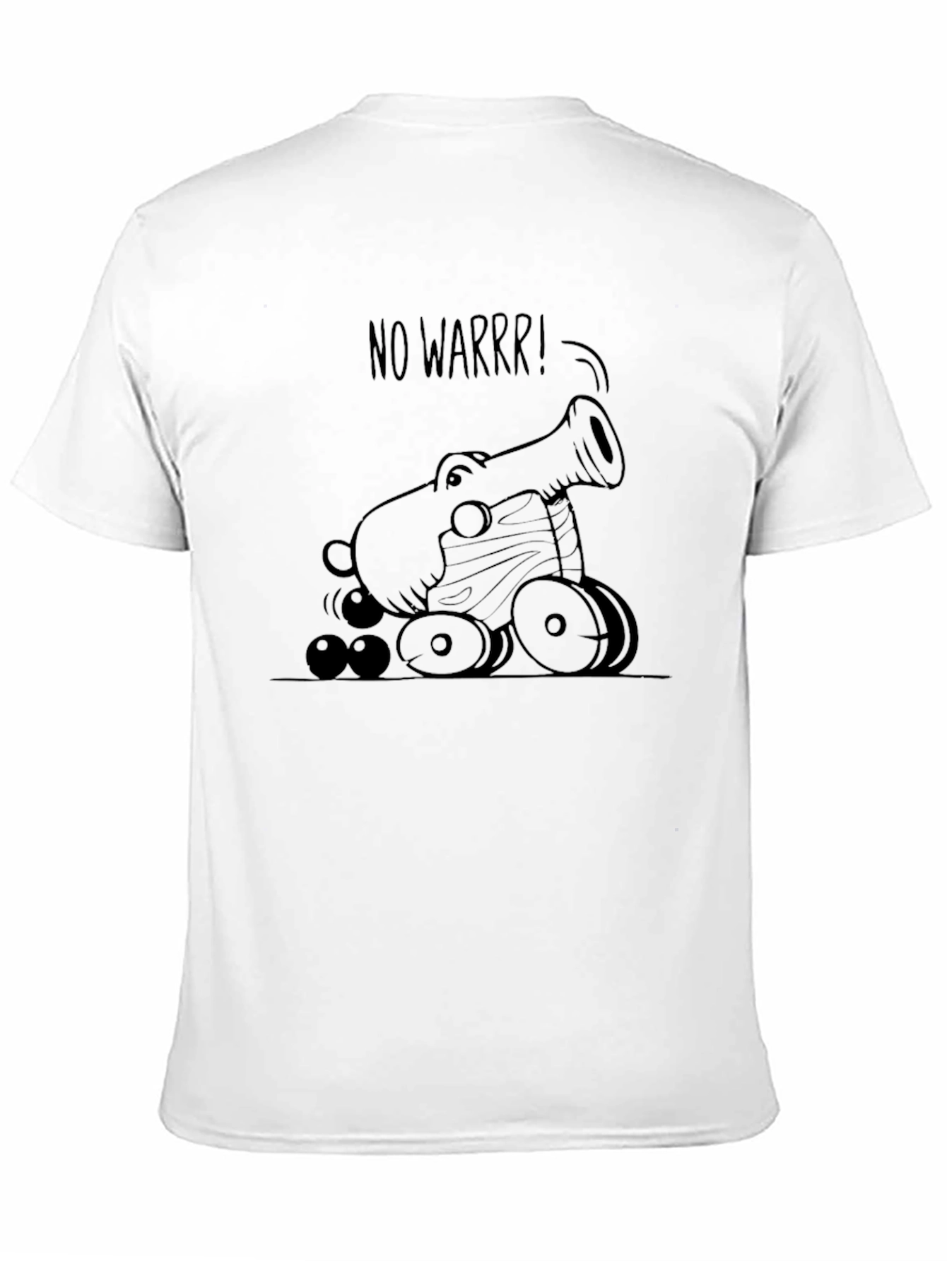 Funny No Warrr! Cannon Graphic T-Shirt