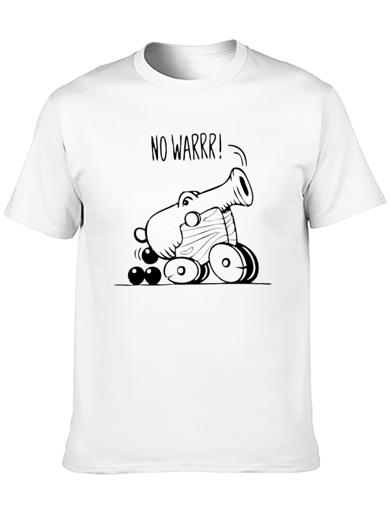 Funny No Warrr! Cannon Graphic T-Shirt