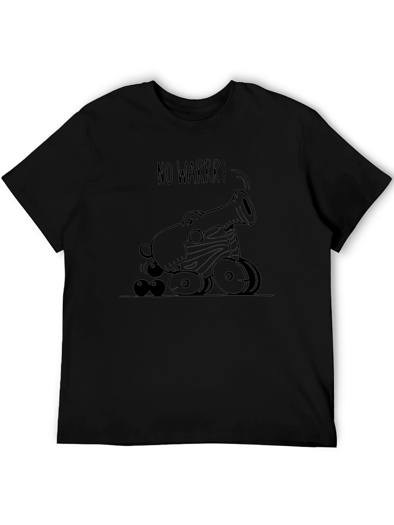 Funny No Warrr! Cannon Graphic T-Shirt