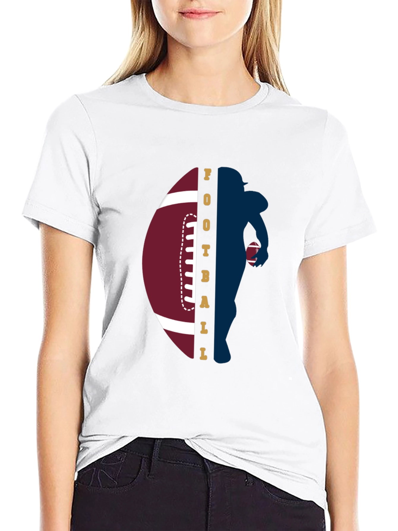 Football Player Graphic T-Shirt