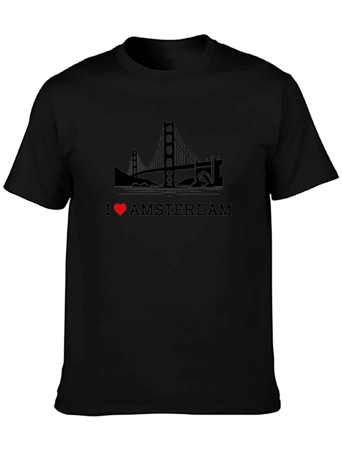 I Heart Amsterdam Black T-Shirt