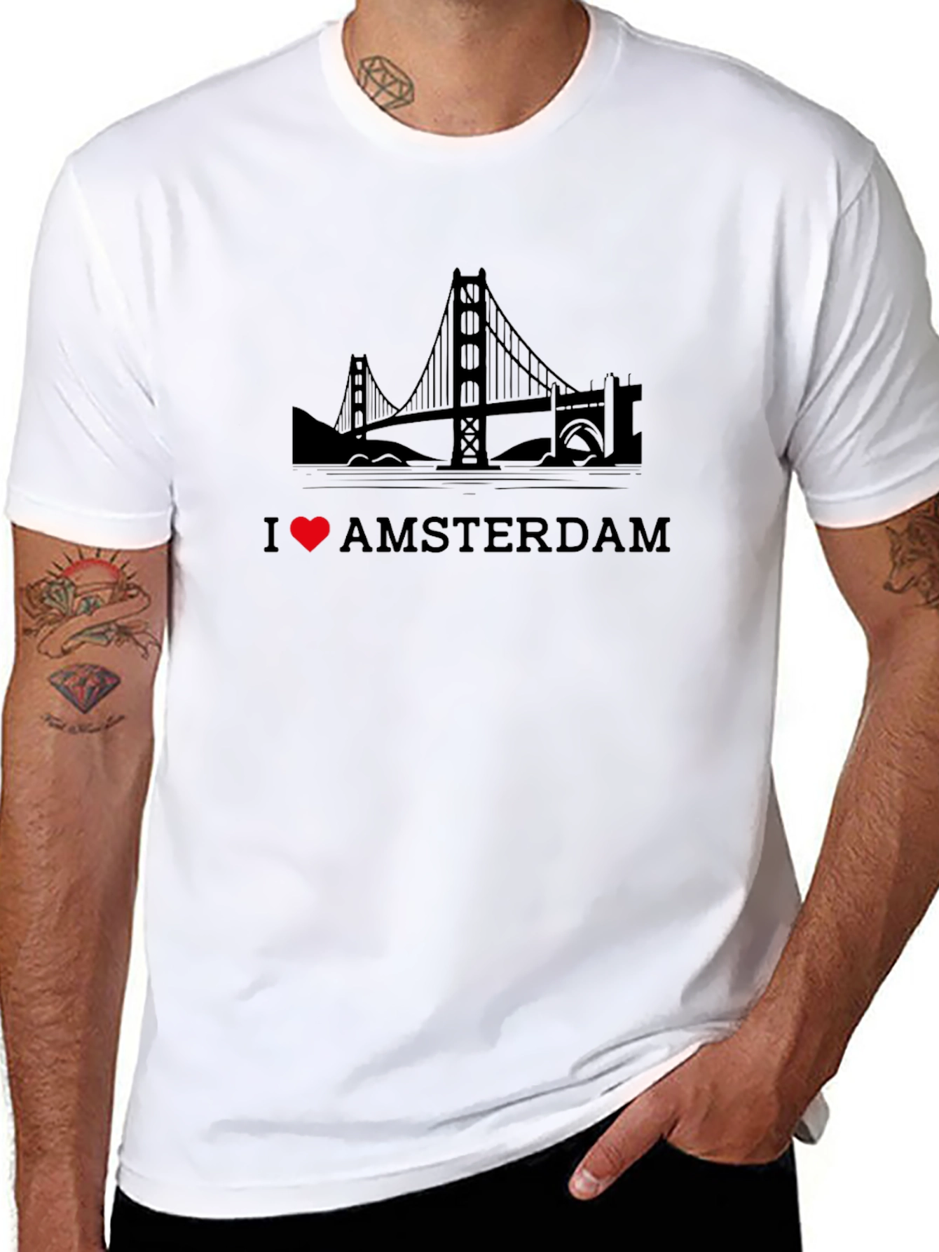 I Heart Amsterdam Black T-Shirt