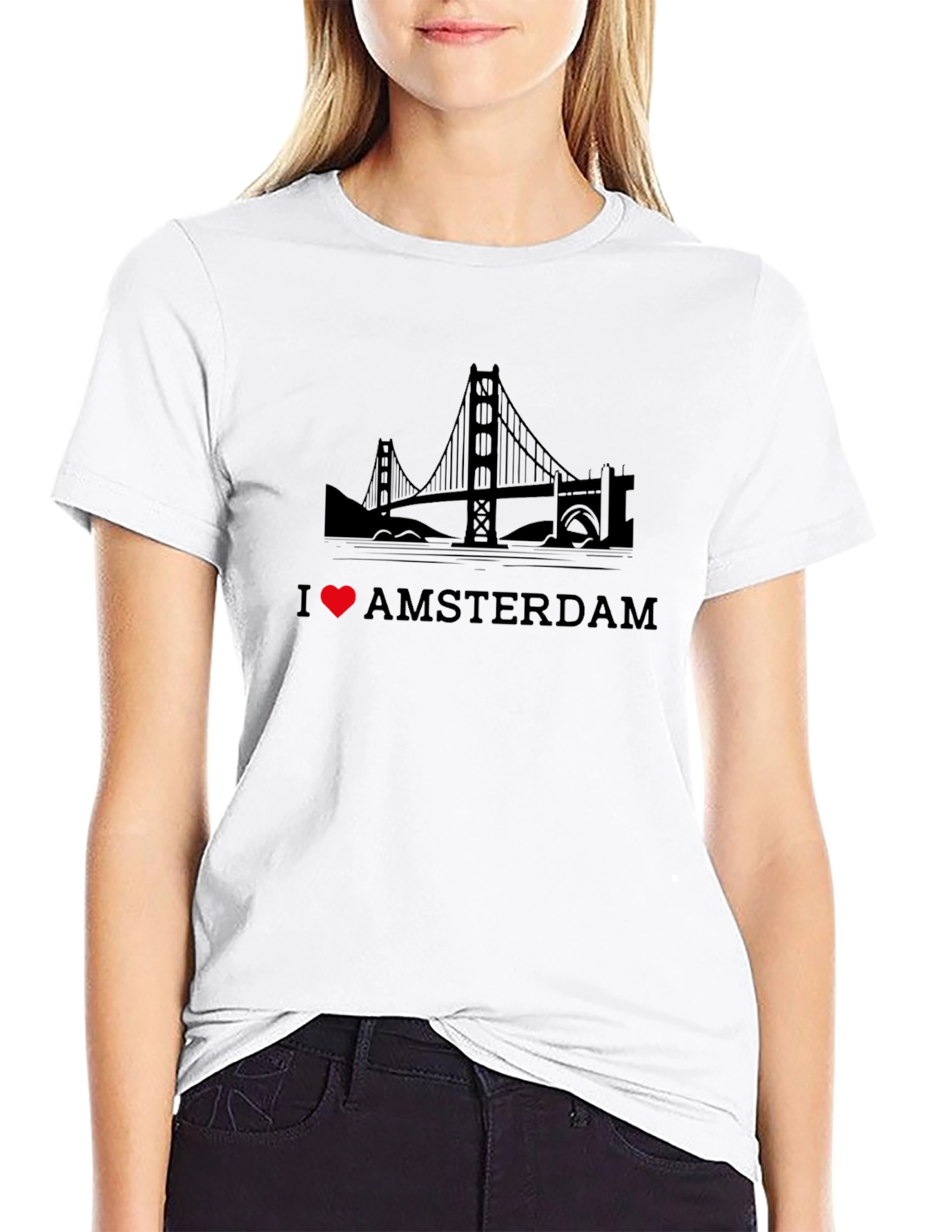 I Heart Amsterdam Black T-Shirt