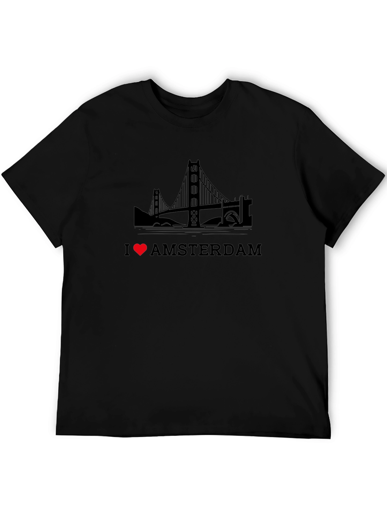 I Heart Amsterdam Black T-Shirt