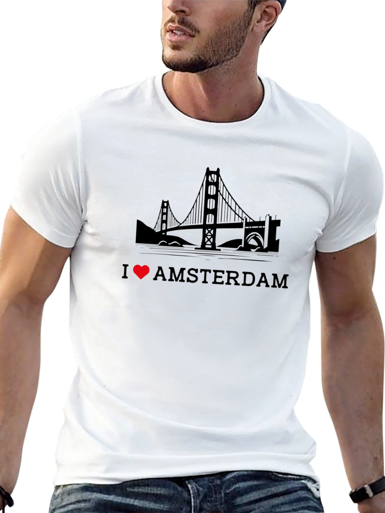 I Heart Amsterdam Black T-Shirt
