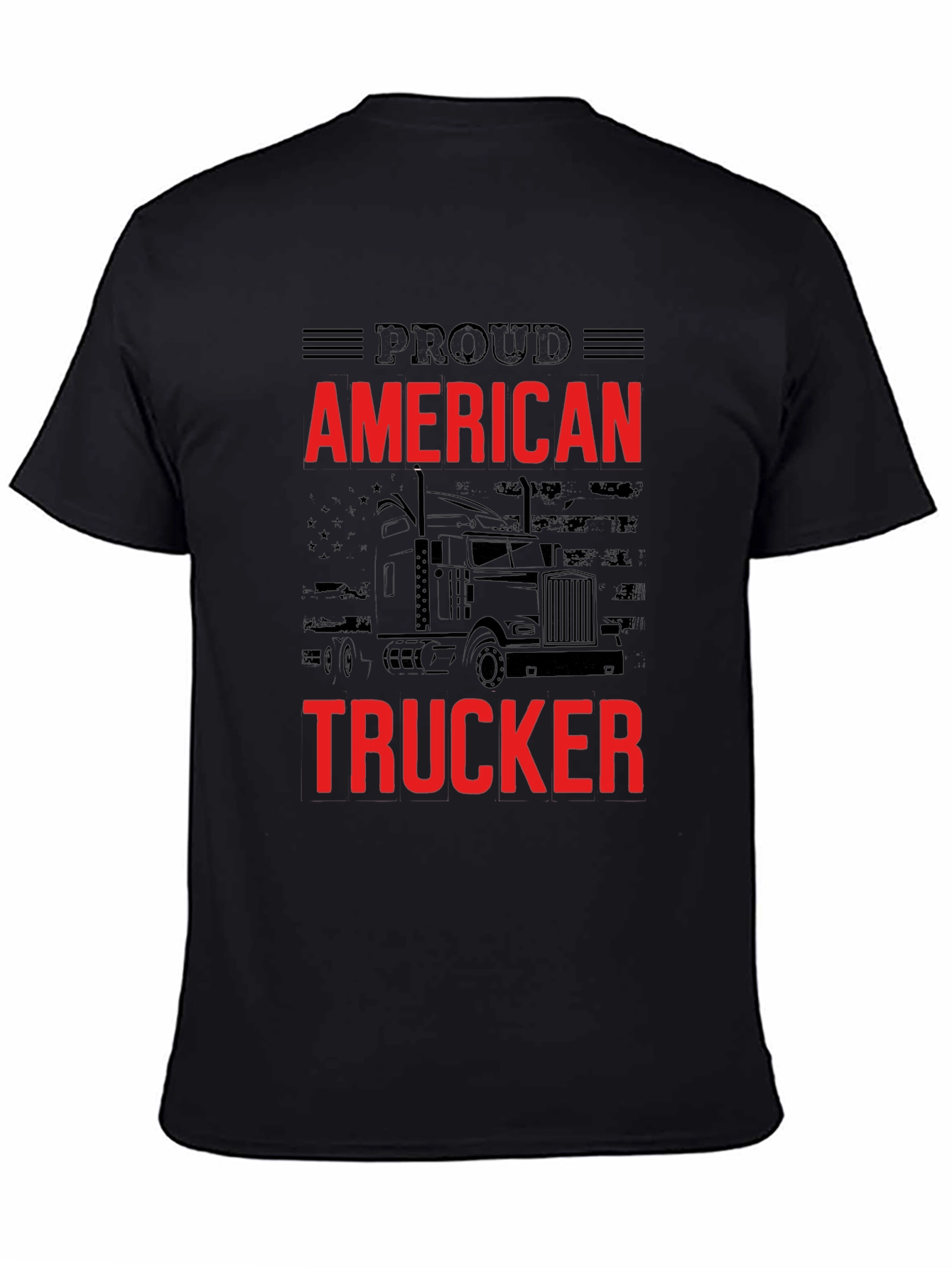 Proud American Trucker Graphic T-Shirt