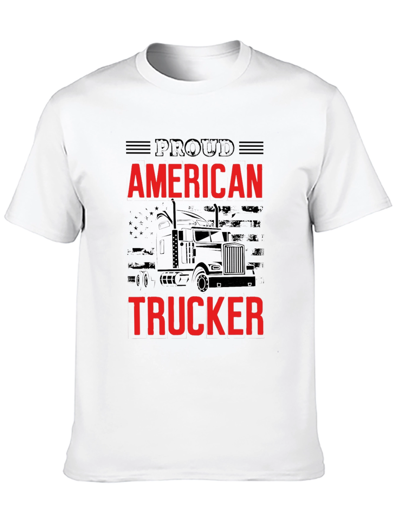Proud American Trucker Graphic T-Shirt