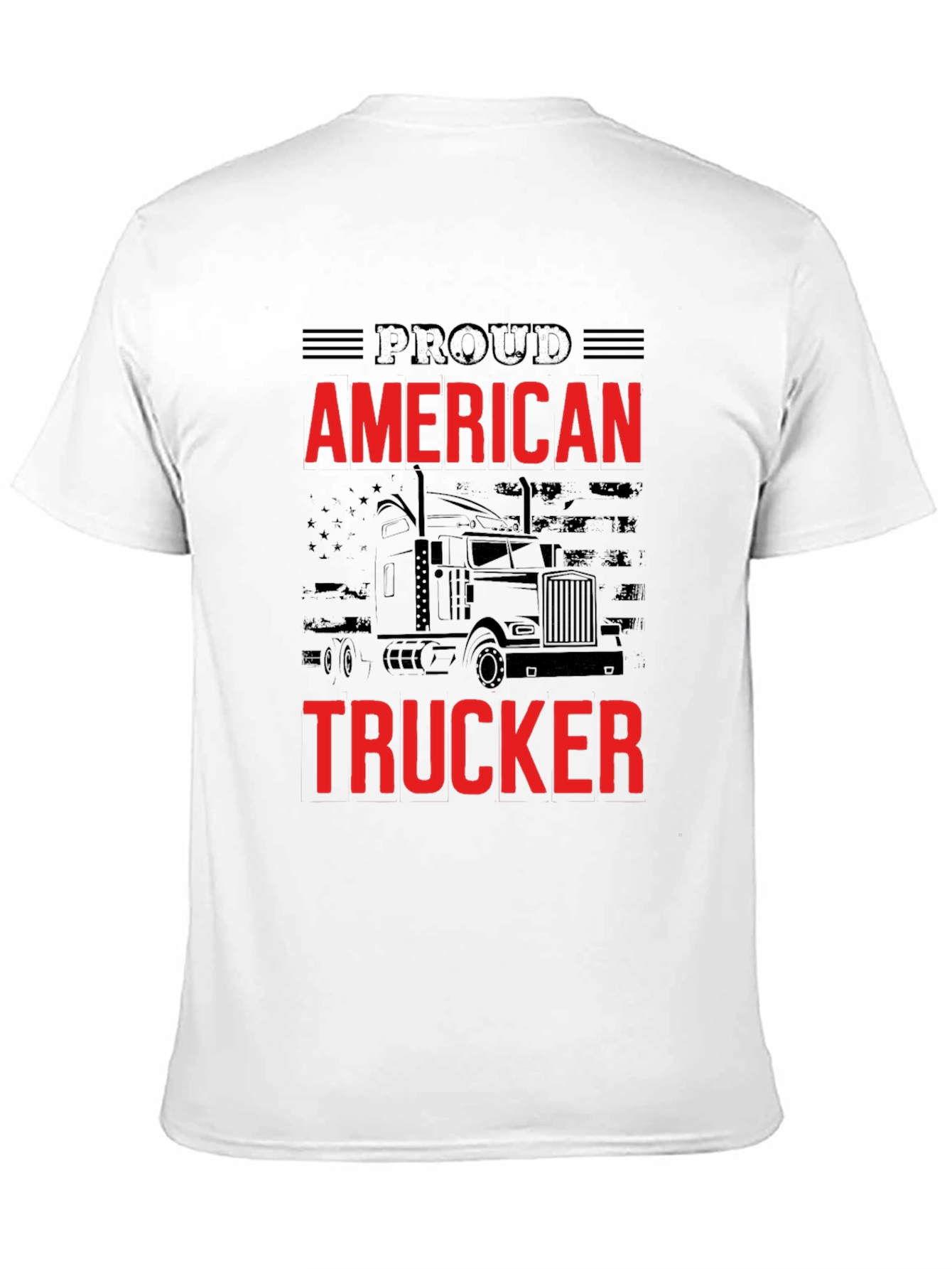 Proud American Trucker Graphic T-Shirt