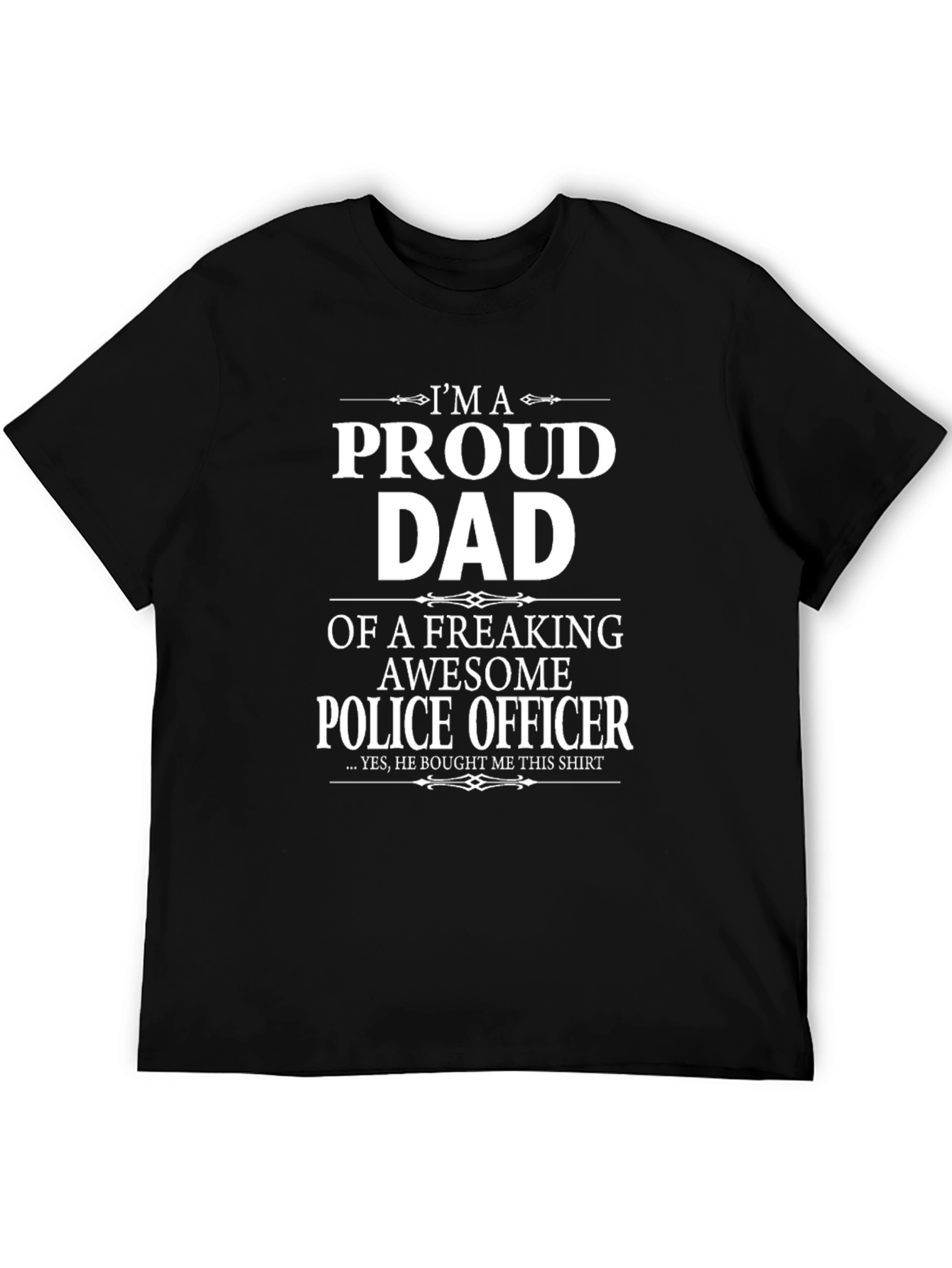 Proud Dad Police Officer Graphic T-Shirt