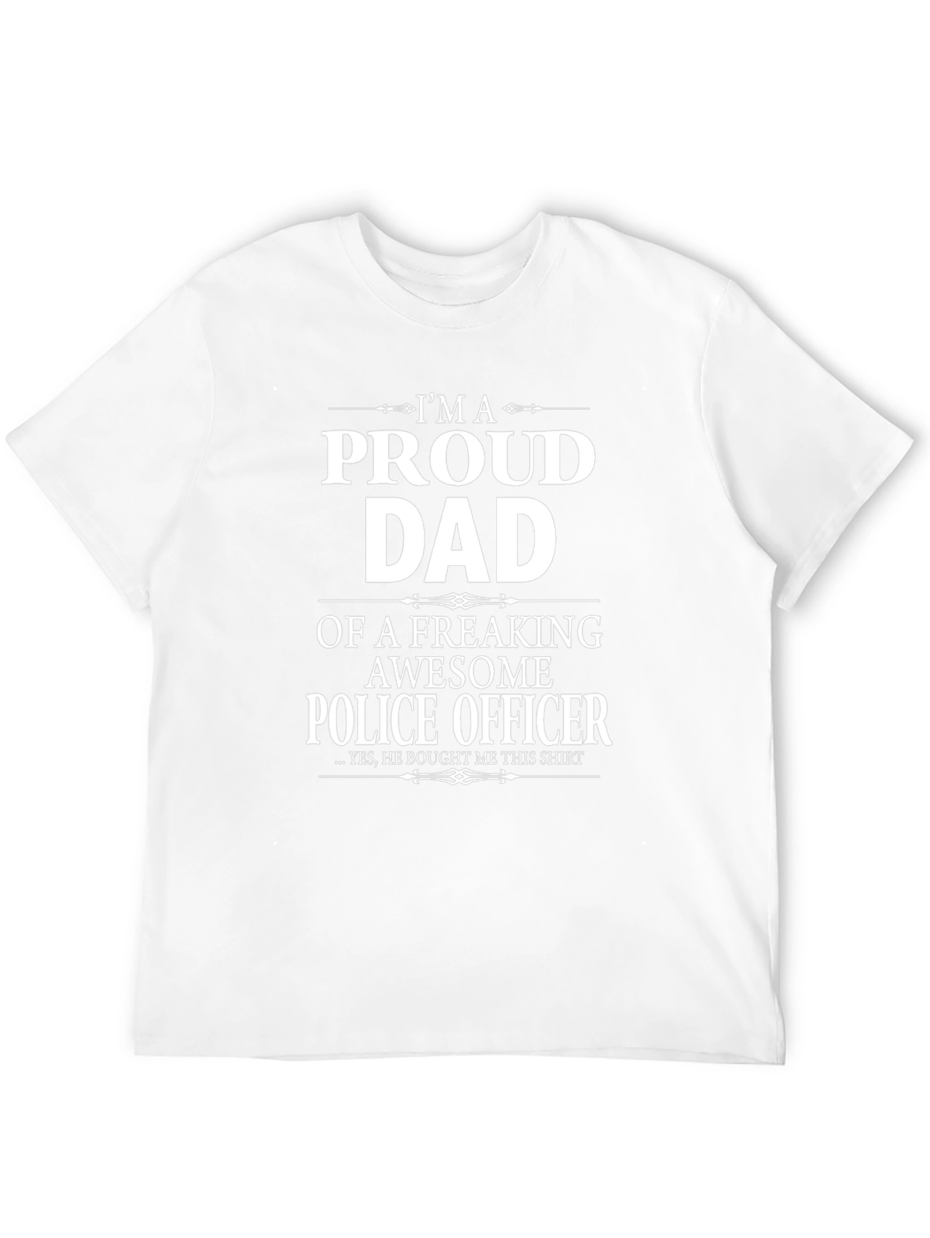 Proud Dad Police Officer Graphic T-Shirt