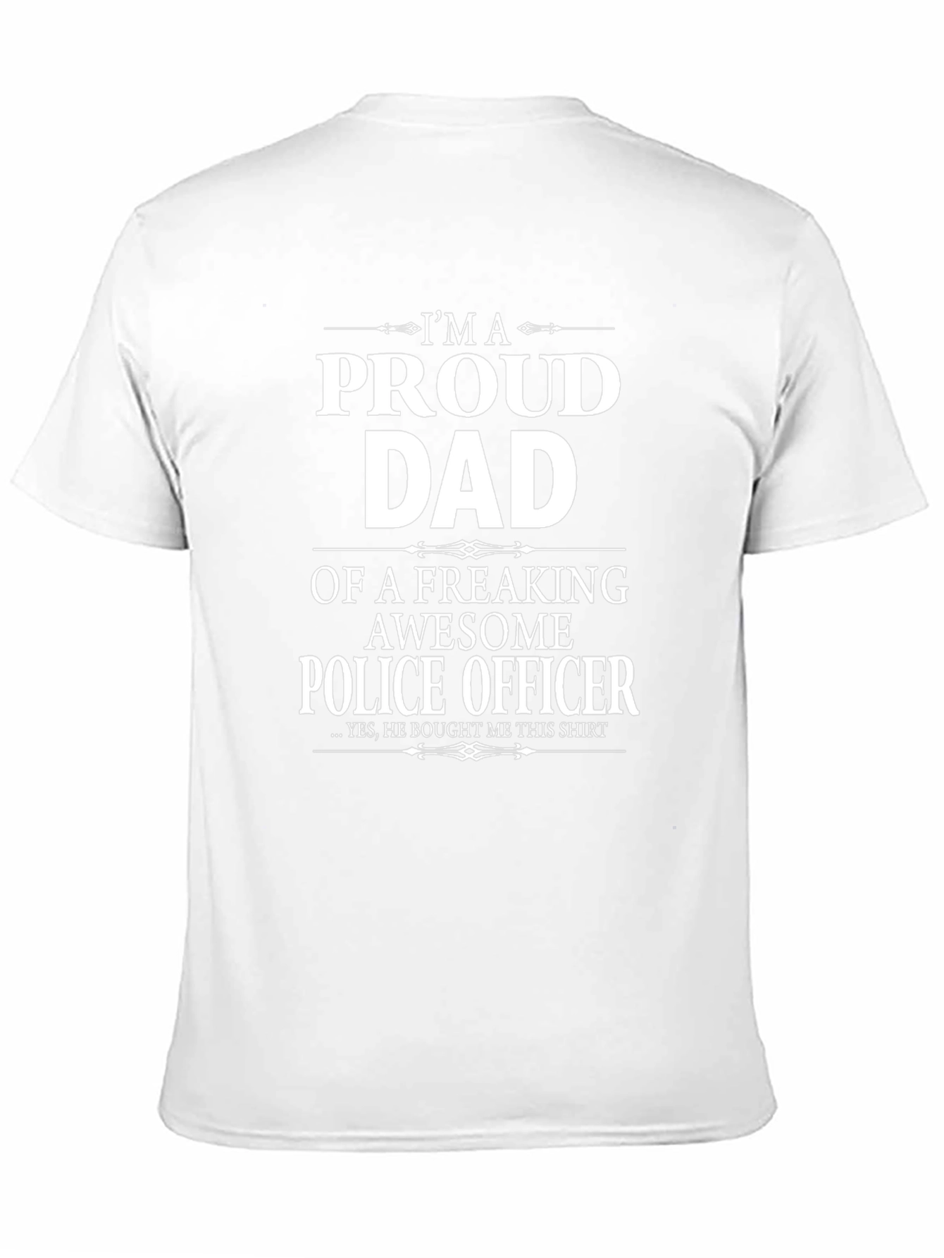 Proud Dad Police Officer Graphic T-Shirt